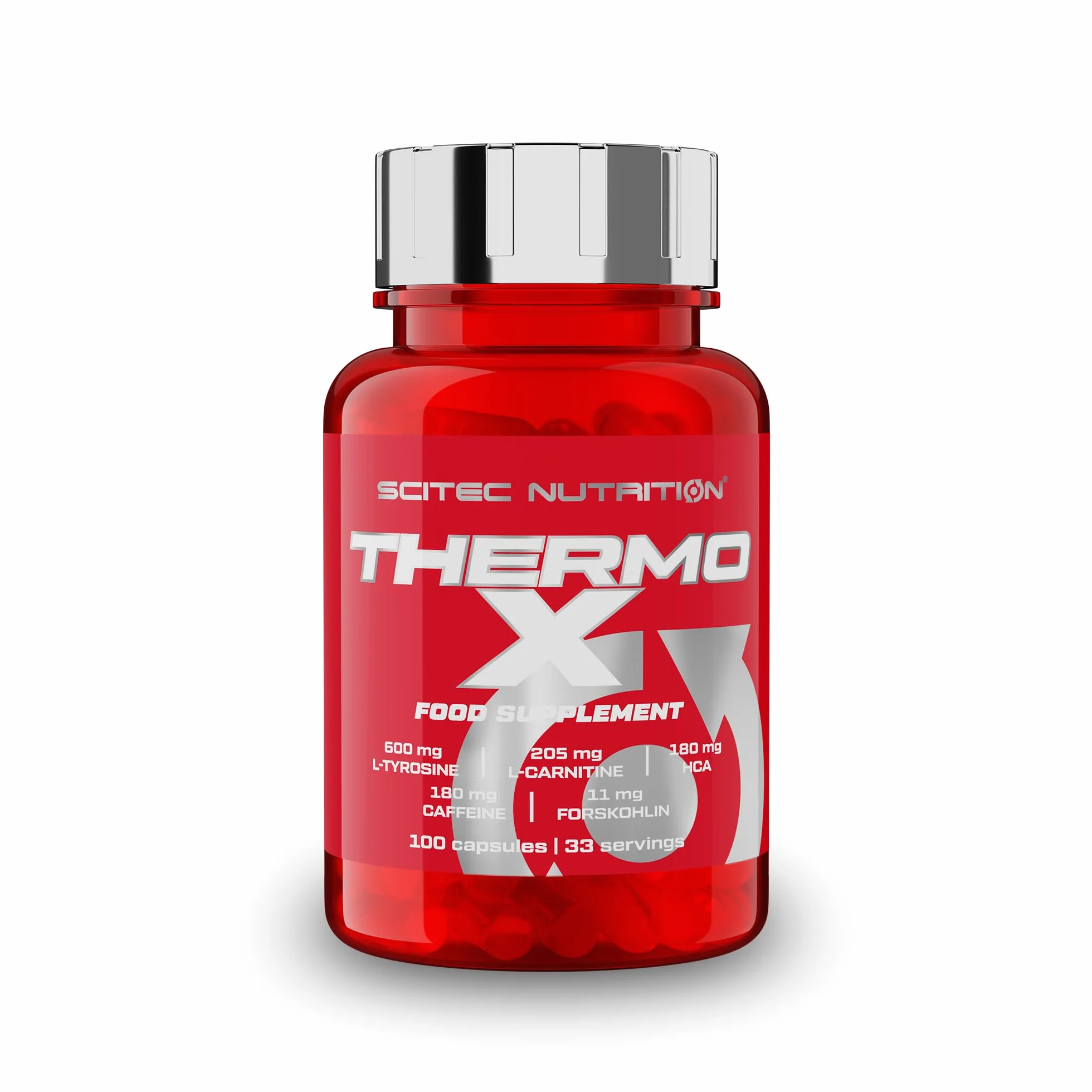 Scitec Nutrition Thermo-X, con L-Tirosina, L-Carnitina, HCA, Caffeina e Forskolina, 100 Capsule
