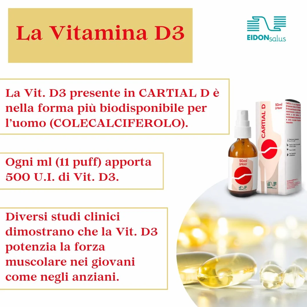 Acido Ialuronico Sublinguale con Vitamina D3 Integratore Liquido 50 ml Articolazioni Mobilità