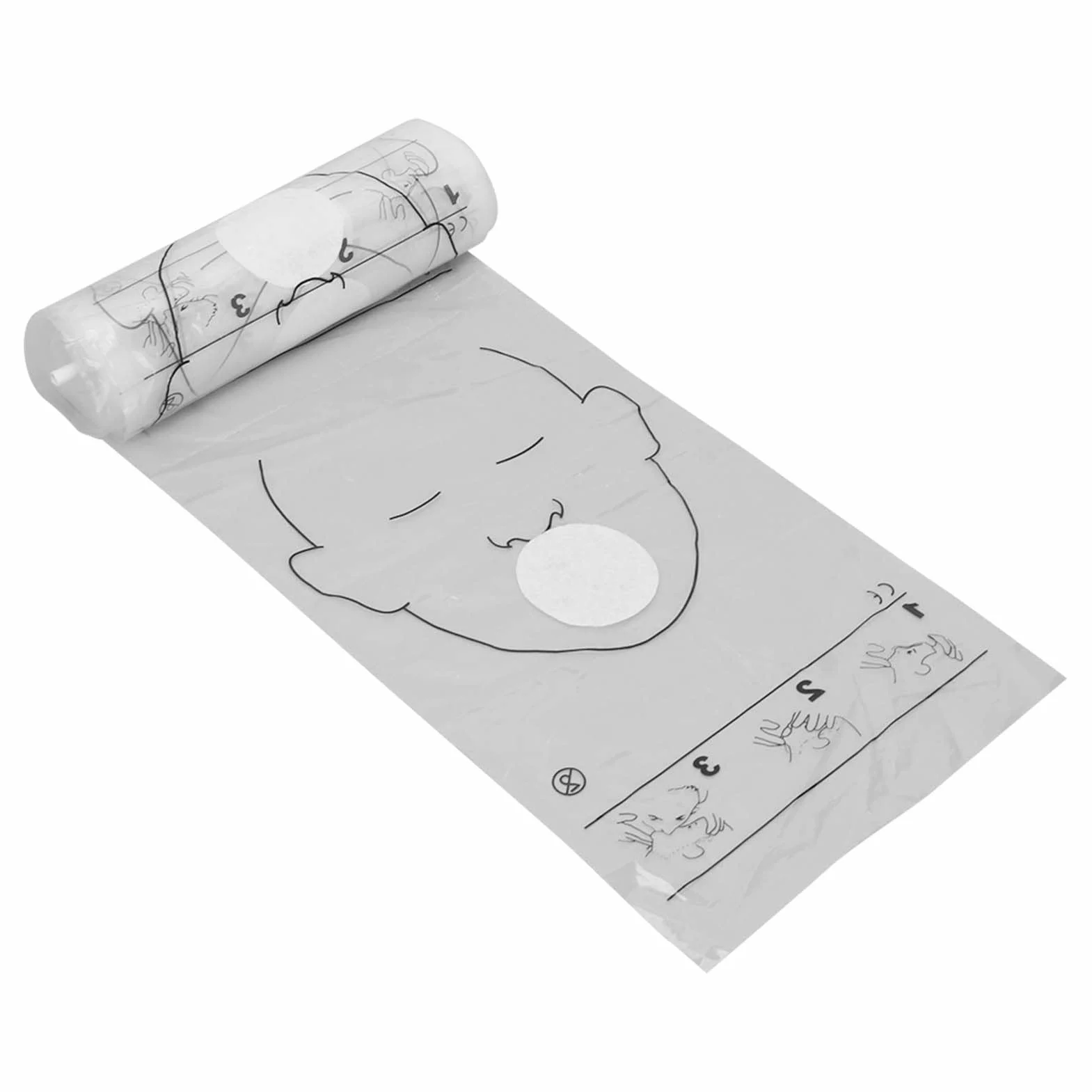Maschera CPR Schermo Facciale Barriera per Rianimazione Cardiopolmonare Monouso Primo Soccorso per Bambini e Adulti