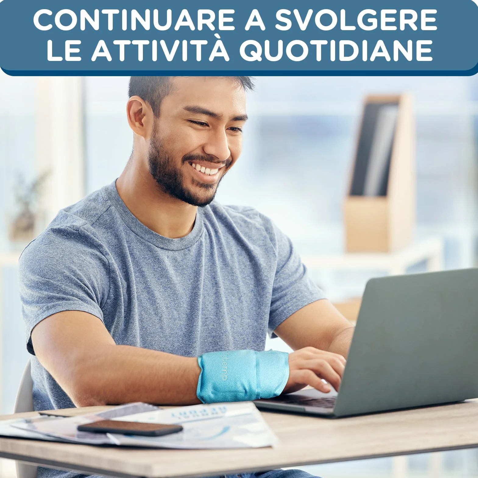 Comfytemp 2 Unità Borsa di Ghiaccio da Polso, Tasche di Ghiaccio Riutilizzabile in Gel per le Mani, Impacchi di Ghiaccio in Gel per Lesioni alla Mano, Gonfiore, Artrite, Alleviare il Dolore