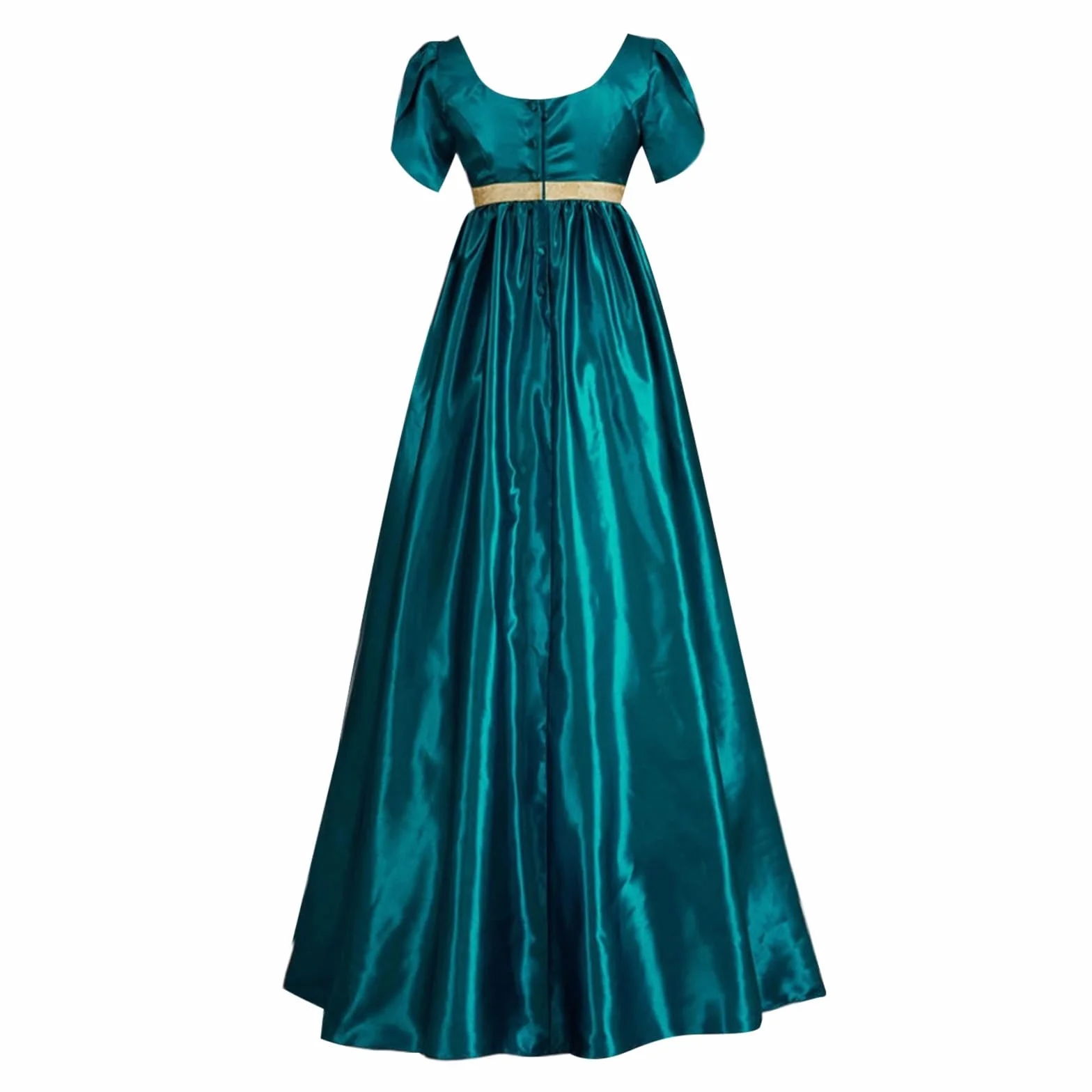 Regency Abito Raso Vintage Vittoriana Tè Party Dress per Donne