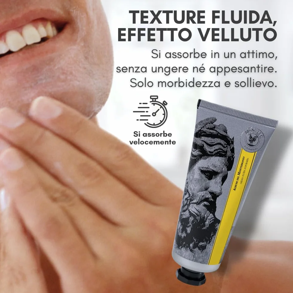 Bignoli Crema dopobarba uomo Artigianale - 75ml – Lenitiva e Idratante – Dopobarba in crema per cura personale uomo (Agrumi)