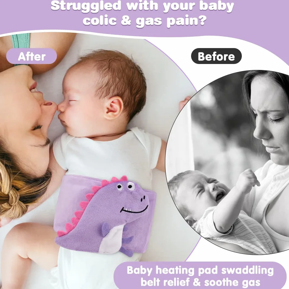 Hilph Cintura riscaldante per bambini con coliche, regolabile e termoterapia per dolori addominali del bambino