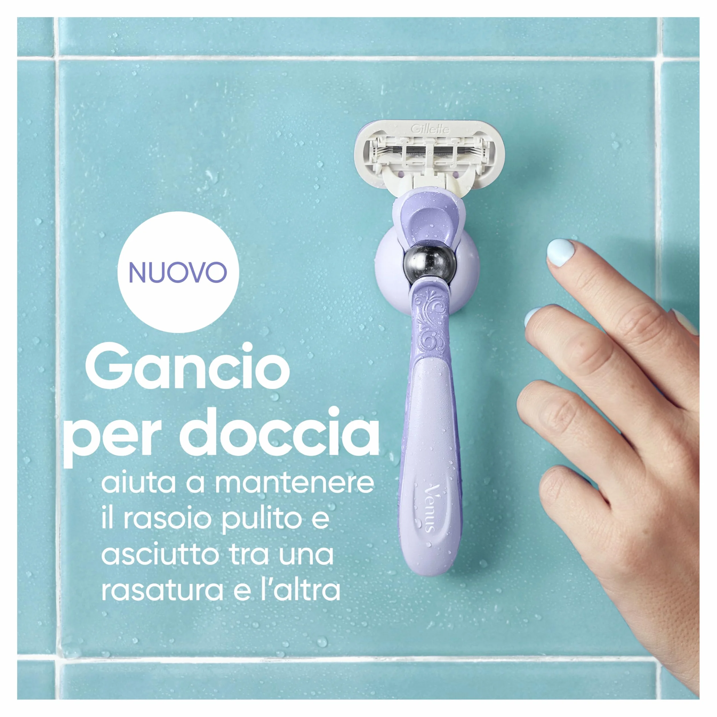 Gillette Venus Deluxe Smooth Swirl Rasoio Donna 1 Manico 9 Lamette Ricambio 5 Lame FlexiBall