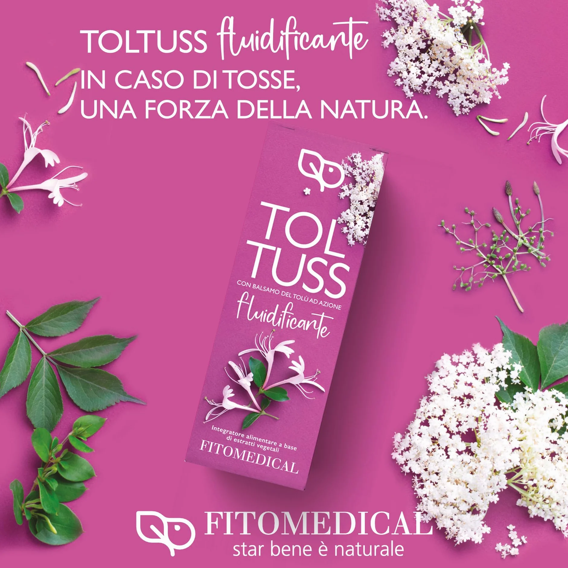 Fitomedical Toltuss Fluidificante Integratore Alimentare Naturale Balsamo del Tolù Sambuco 150 ml