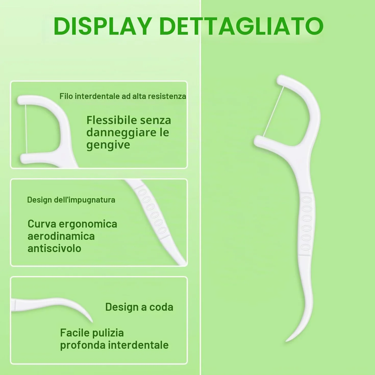 300 Pcs Filo Interdentale Forcella, Archetti Filo Interdentale per Pulizia Denti Rimuovere I Residui Di Cibo E La Placca con Custodia Igienica Portatile per Uso Domestico
