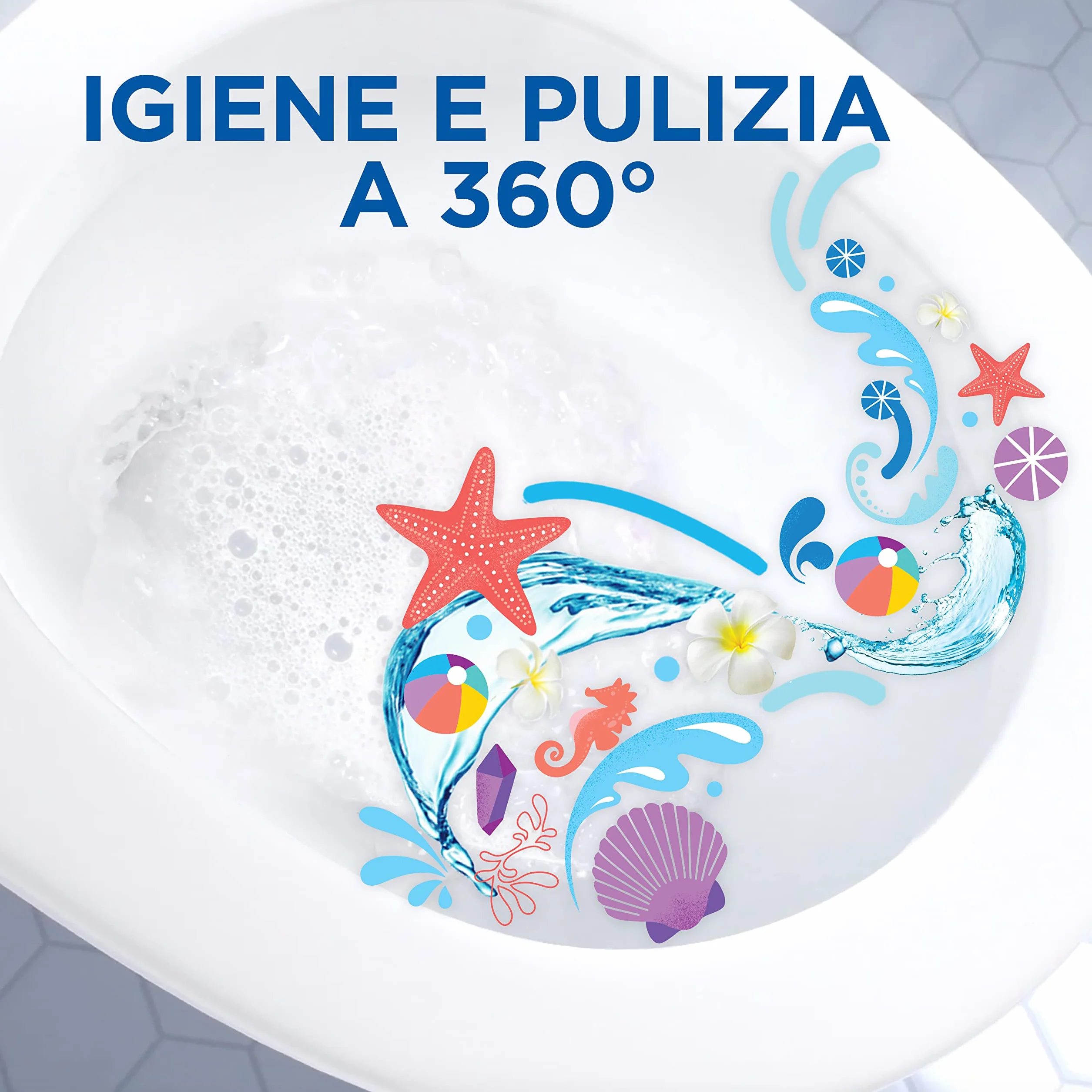 Duck WC Gel Candeggina - Liquido per WC, Igienizza e profuma, Fragranza Marine, Formato Scorta da 12 pezzi