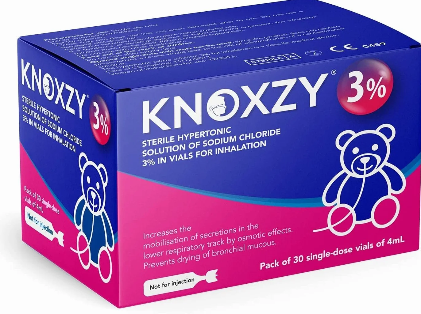 KNOXZY Soluzione ipertonica per inalazione salina 3% 30 flaconcini monodose da 4 ml