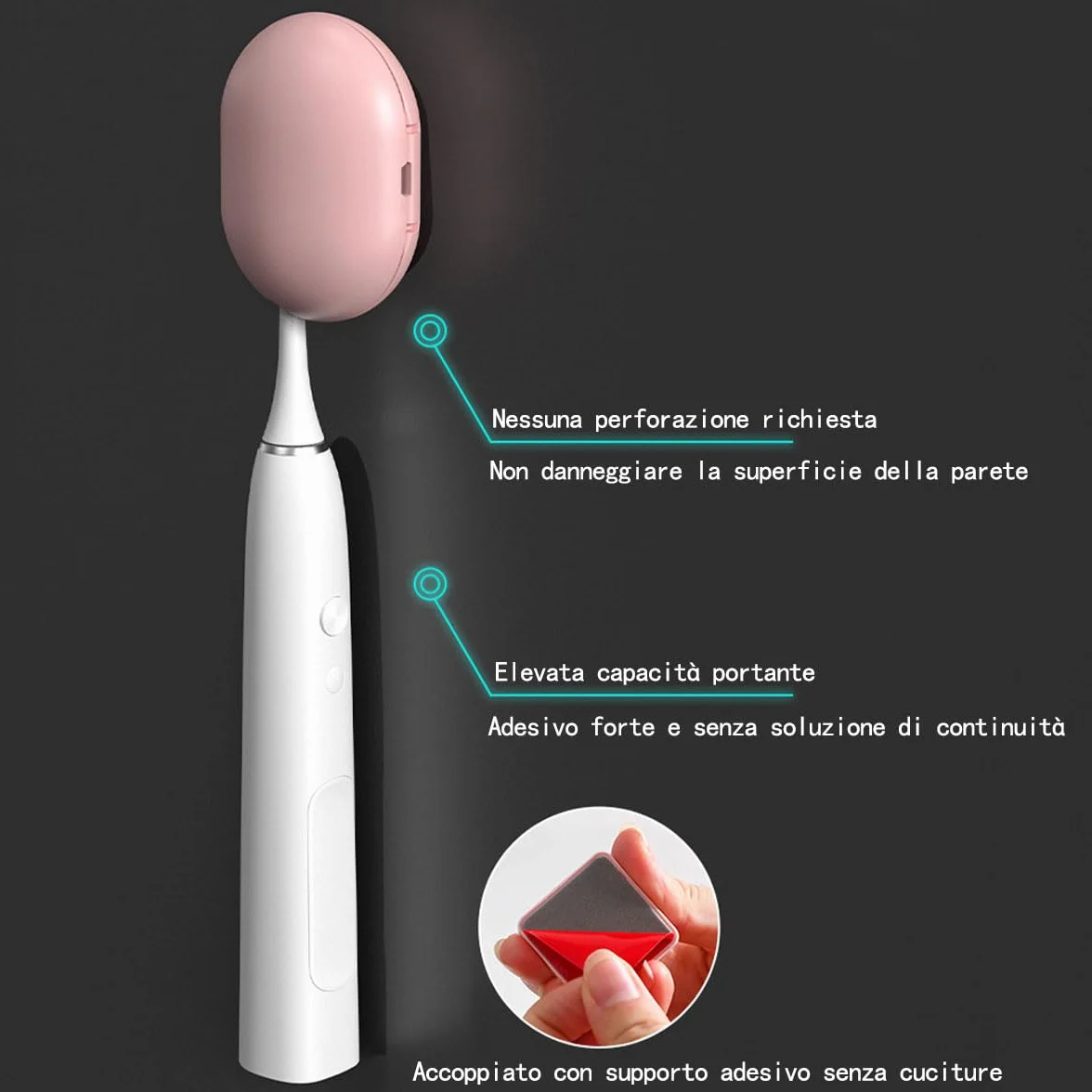 Sterilizzatore universale completamente automatico dello spazzolino da denti domestico, asciugatura UV, adatto per la piccola cura orale montata a parete per viaggi all'aperto (blu)