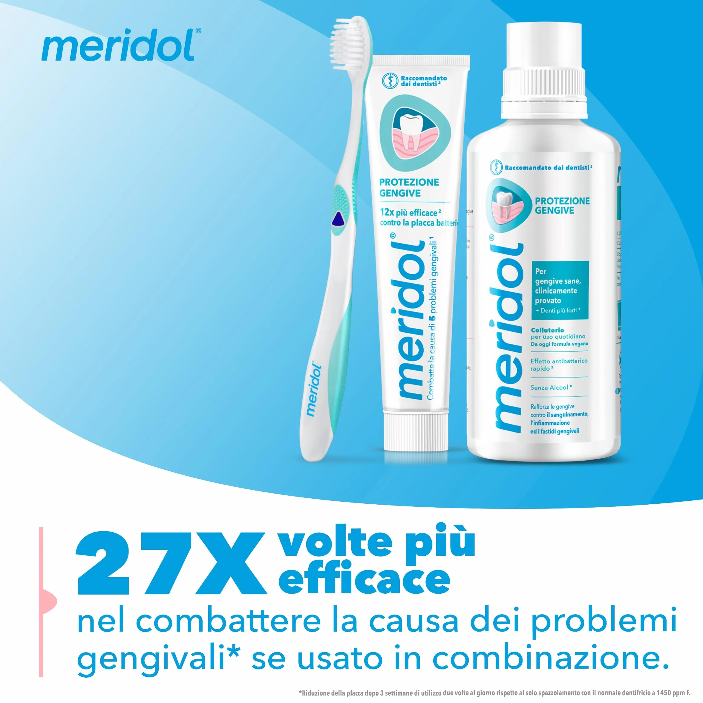 meridol Collutorio Protezione Gengive 2x400ml Antibatterico 0% Alcohol
