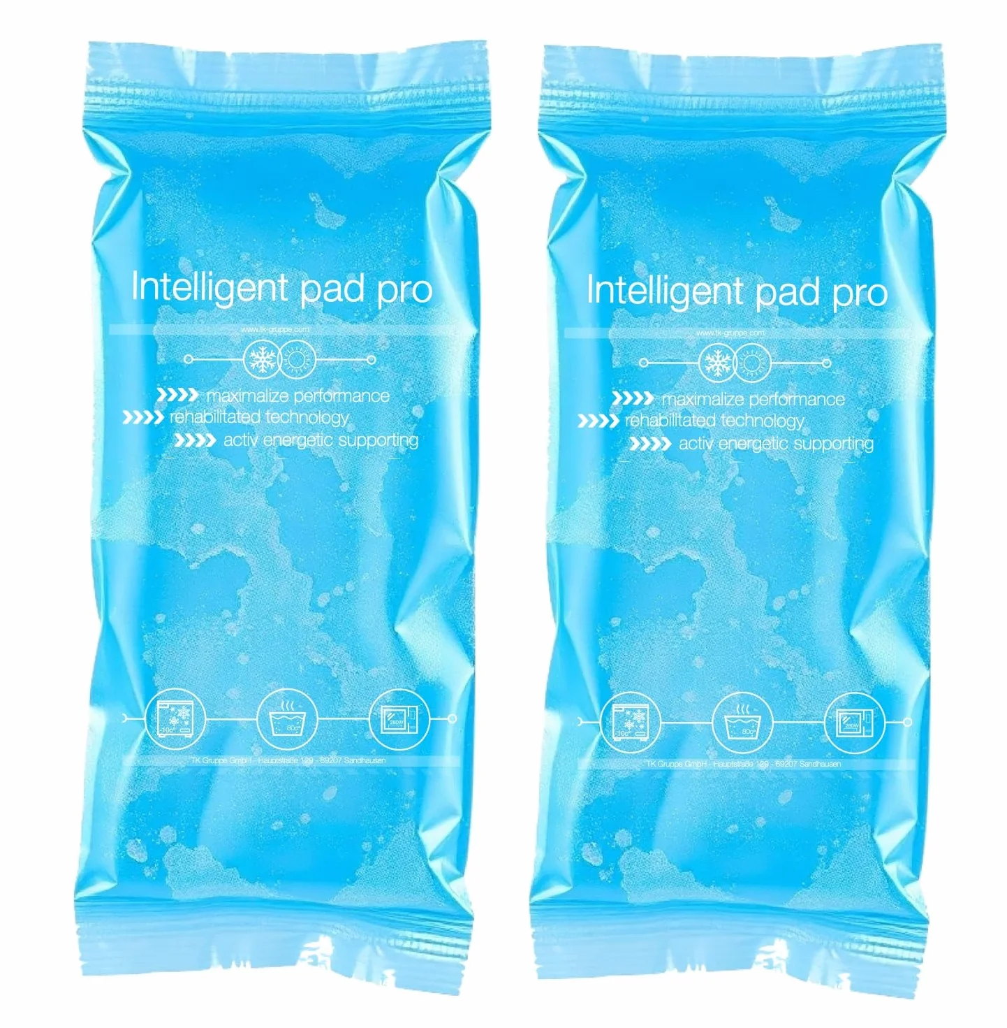2x Impacchi Freddo Caldo 29x12cm – Set Made in Germany – Cuscinetti Gel Riutilizzabili per Terapia del Dolore, Lesioni, Gonfiori e Sollievo Muscolare