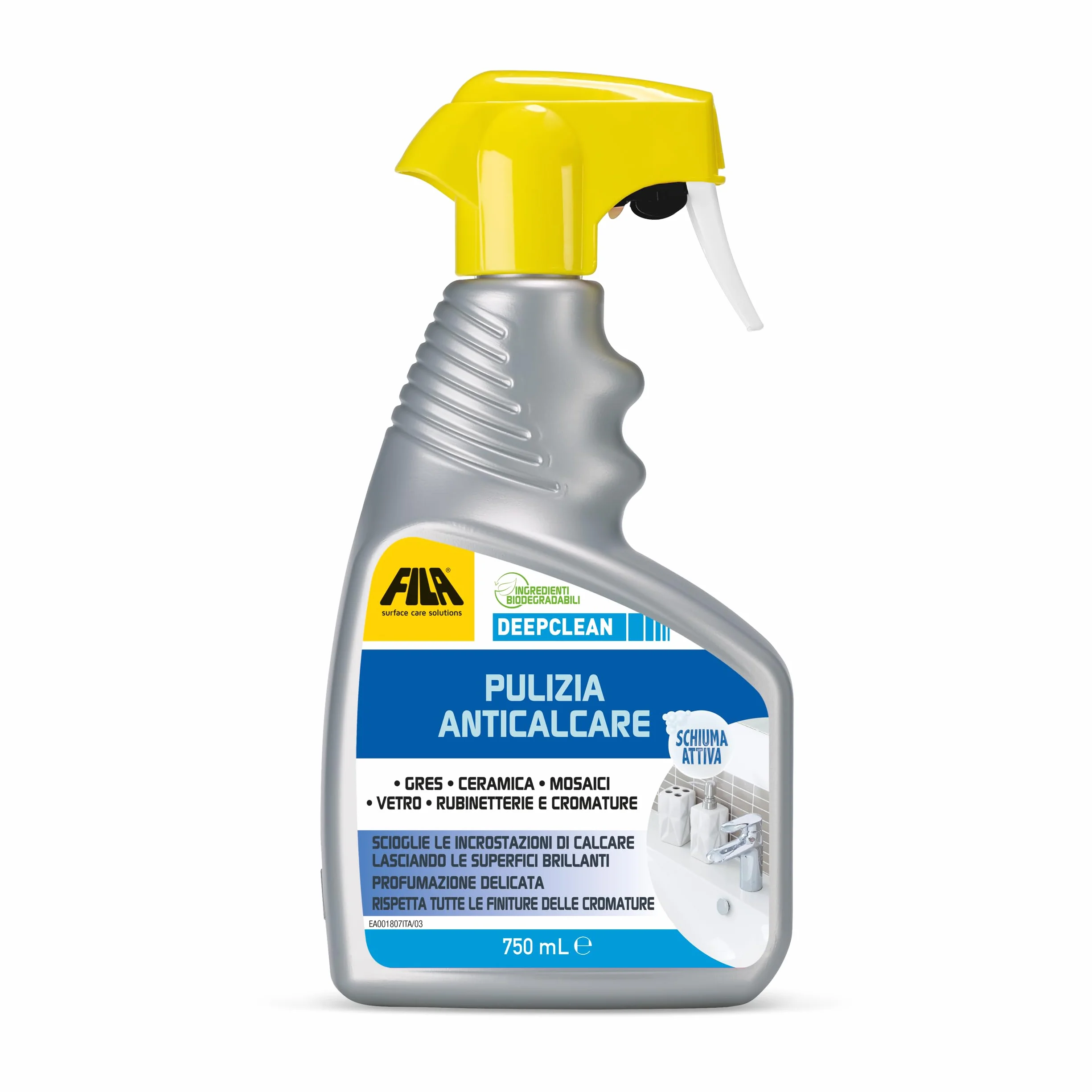 DeepClean Spray Anticalcare per Bagno Professionale 750 Ml