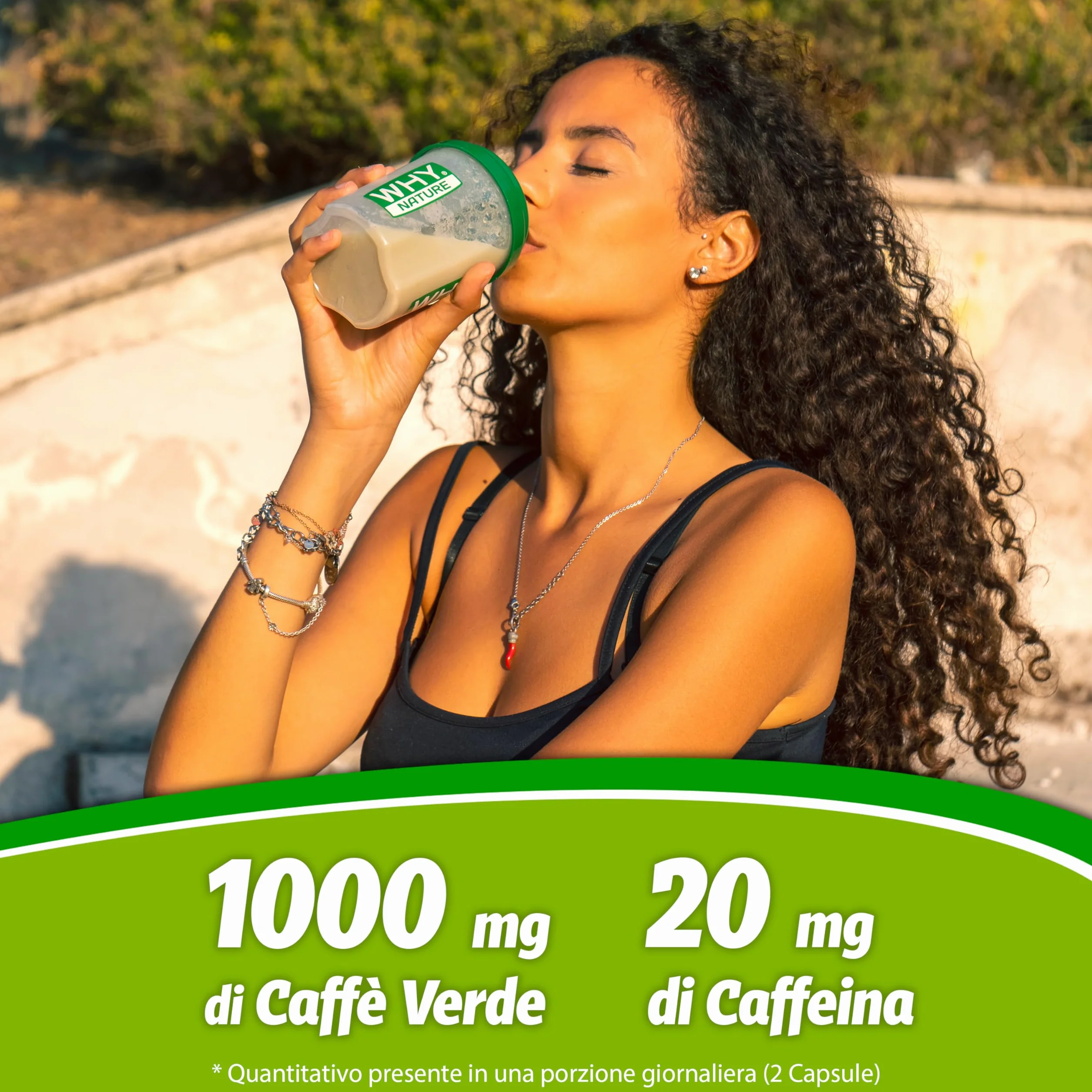 WHY NATURE CAFFÈ VERDE - Caffè Verde Drenante - Integratore Bruciagrassi - 60 Capsule