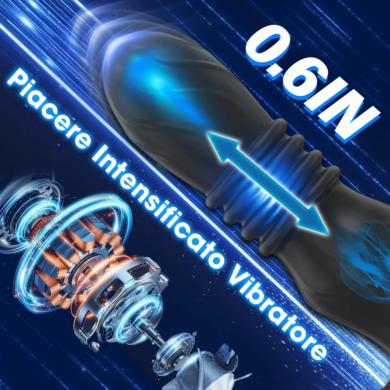Vibratoreper Uomo Dildo Anale Prostata con Anello per Pene, 3 in1 Plug Anale-dilatatore Uomo Donna Massaggiatore Prostatico 9 Modalità Sexytoys Uomo Sex Toys Sessuali per Uomini Plug Anale Vibrante