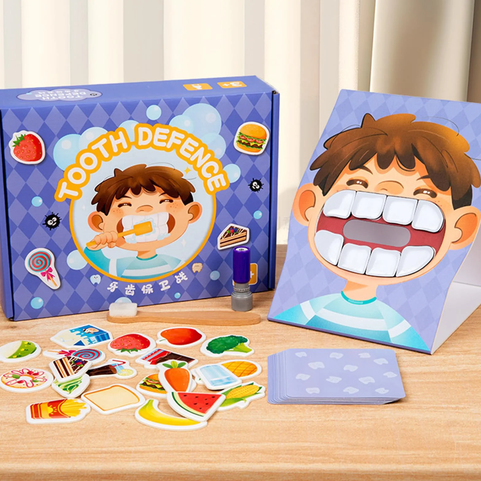 Set per l'apprendimento dentale: divertenti carte per la cura dei denti, interattivo per l'igiene, allenatore per la spazzolatura dei bambini, attività per un sorriso sano | Pacchetto educativo