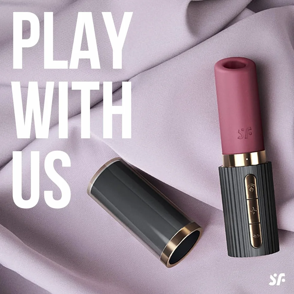 Satisfyer Pro 2 Kiss Vibratore a rossetto 3D Air Pulse Nero Ø 2.9 cm