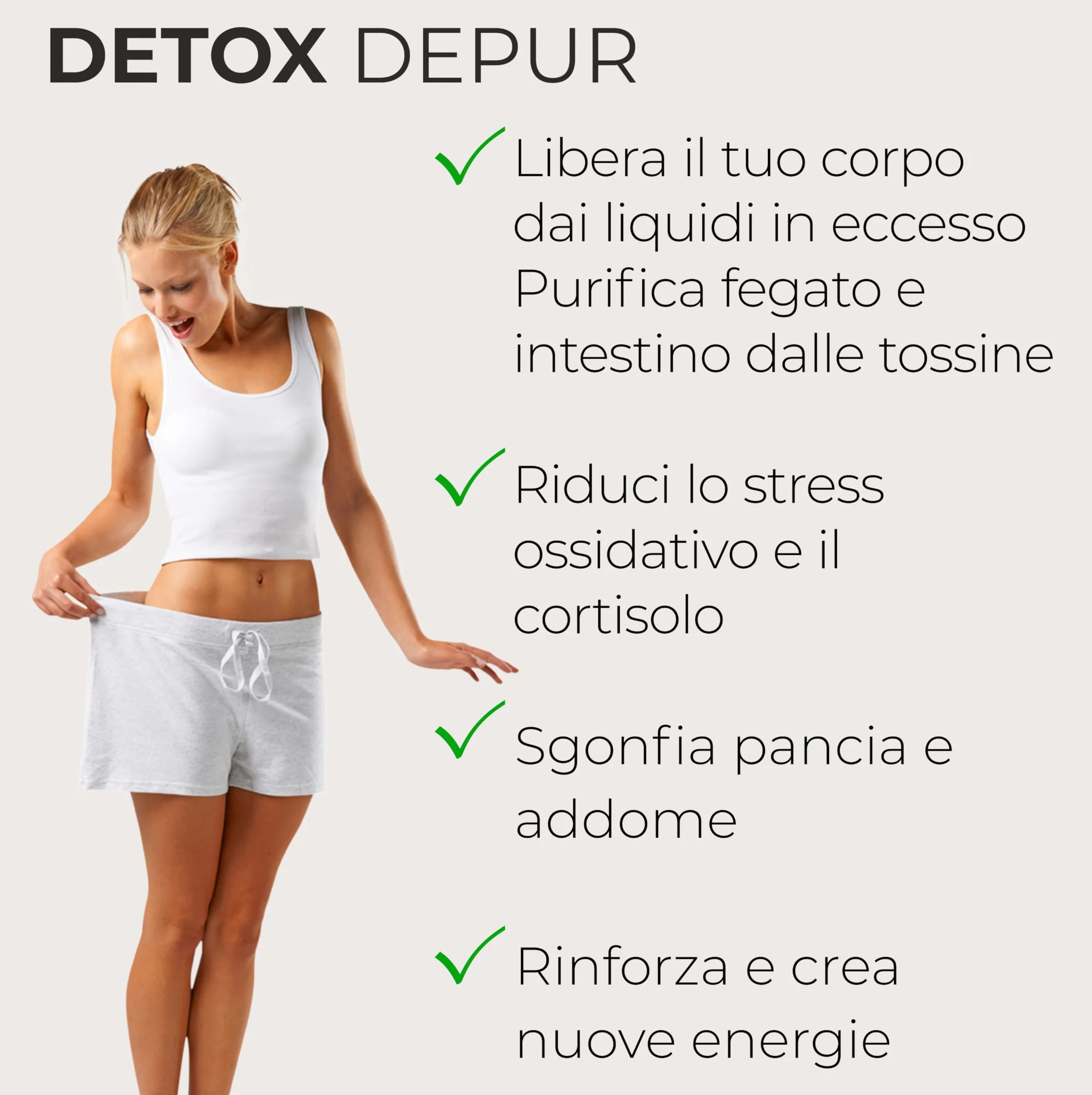 Detox Fegato e Intestino Depur Liquido 200 ml Drenante Naturale con Cardo Mariano Carciofo Finocchio Echinacea Papaia Selenio Vitamina D3