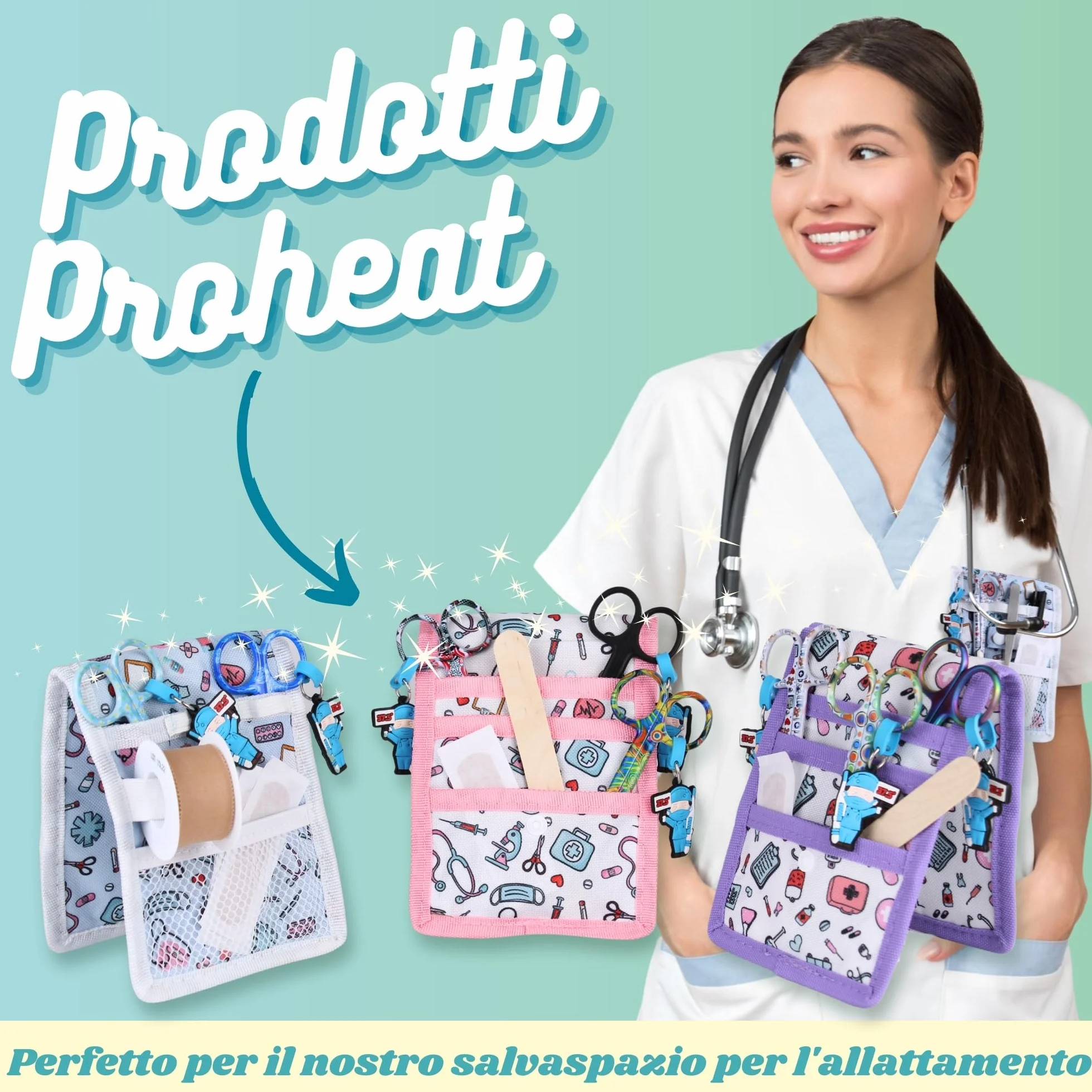 Forbici Infermiere Professionali Curve per Bendaggio - Ph Pro Heat