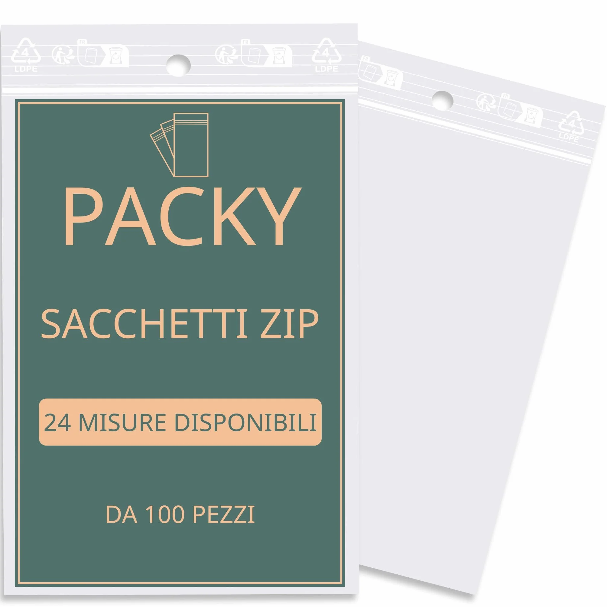 PACKY - Sacchetti Plastica Richiudibili 4x6 Cm - 100 Pezzi - Bustine Trasparenti Richiudibili | Ampia scelta