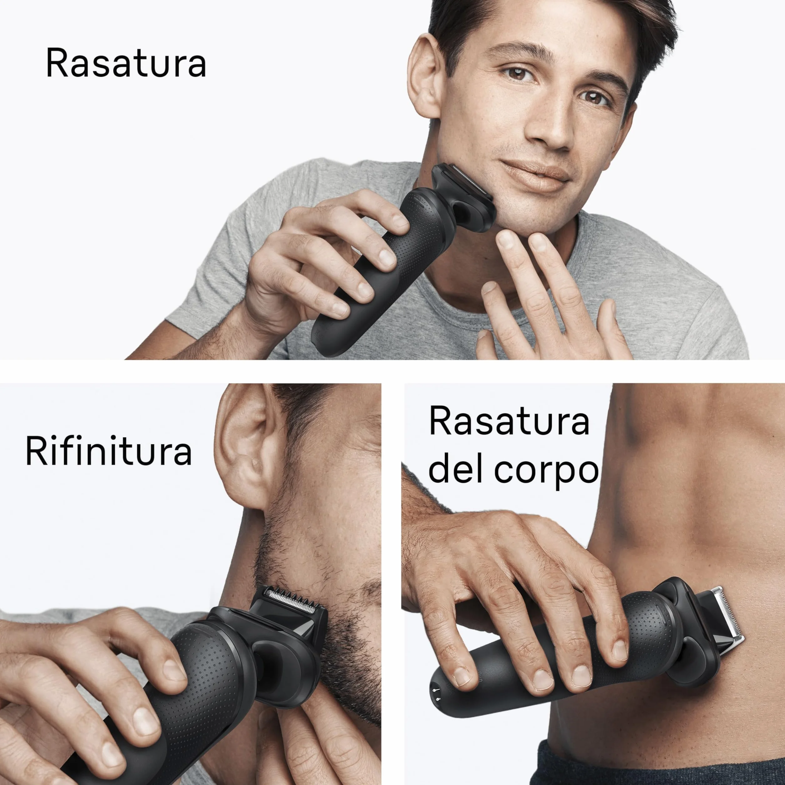 Braun Serie 5 Rasoio Elettrico Barba Wet&Dry Impermeabile Senza Fili 50 Min 52-N1650si Nero