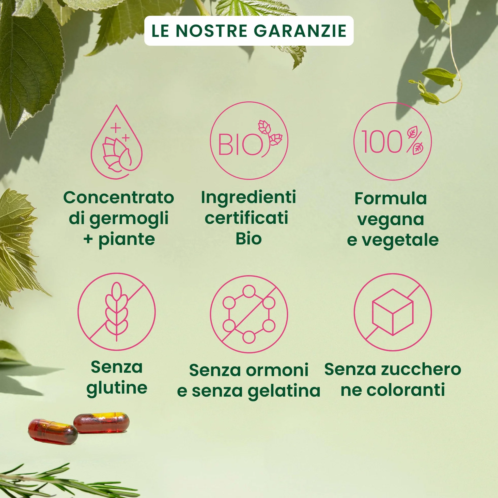 HerbalGem - GEMMOCAPS Postmenopausa - Complemento Senza Ormoni - Allevia il Disagio e Rafforza le Funzioni Ossee e Cognitive - 30 capsule