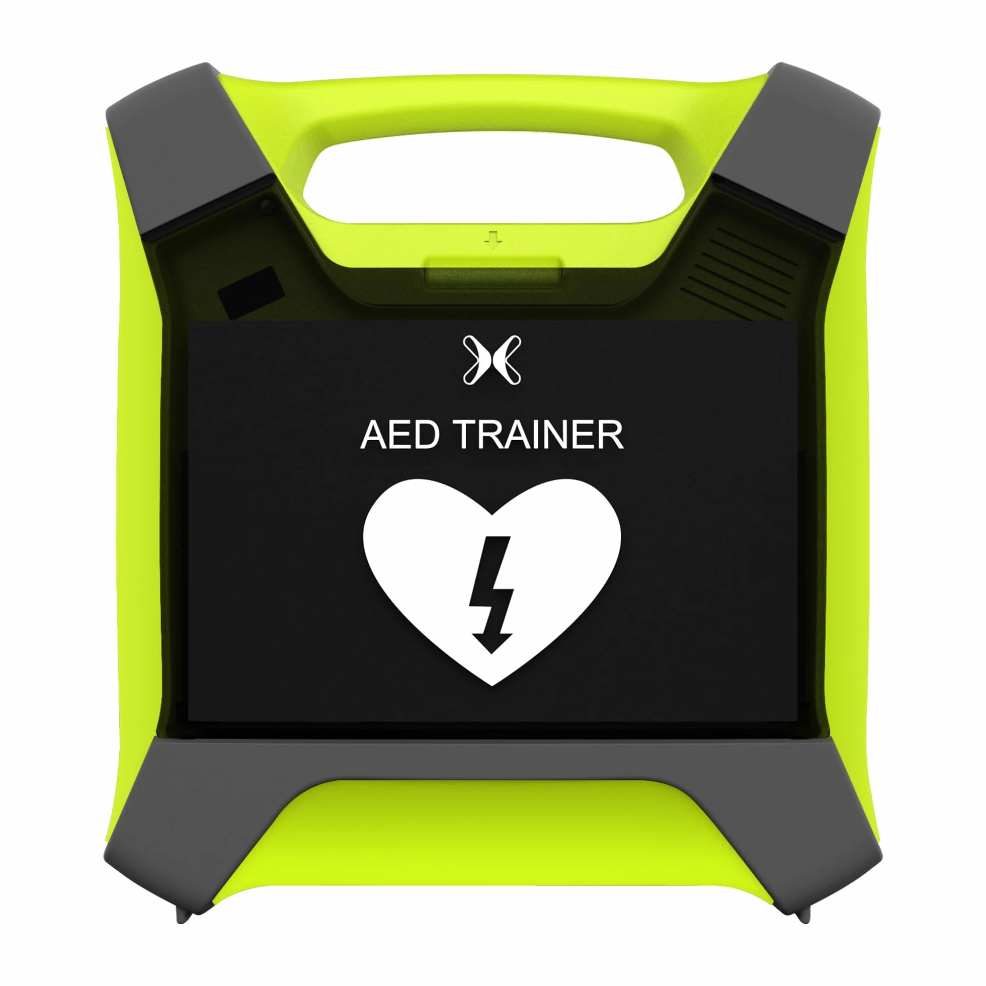 DEA Defibrillatore Simulatore XFT 120G con schermo CPR, 10 scenari, istruzioni vocali, telecomando