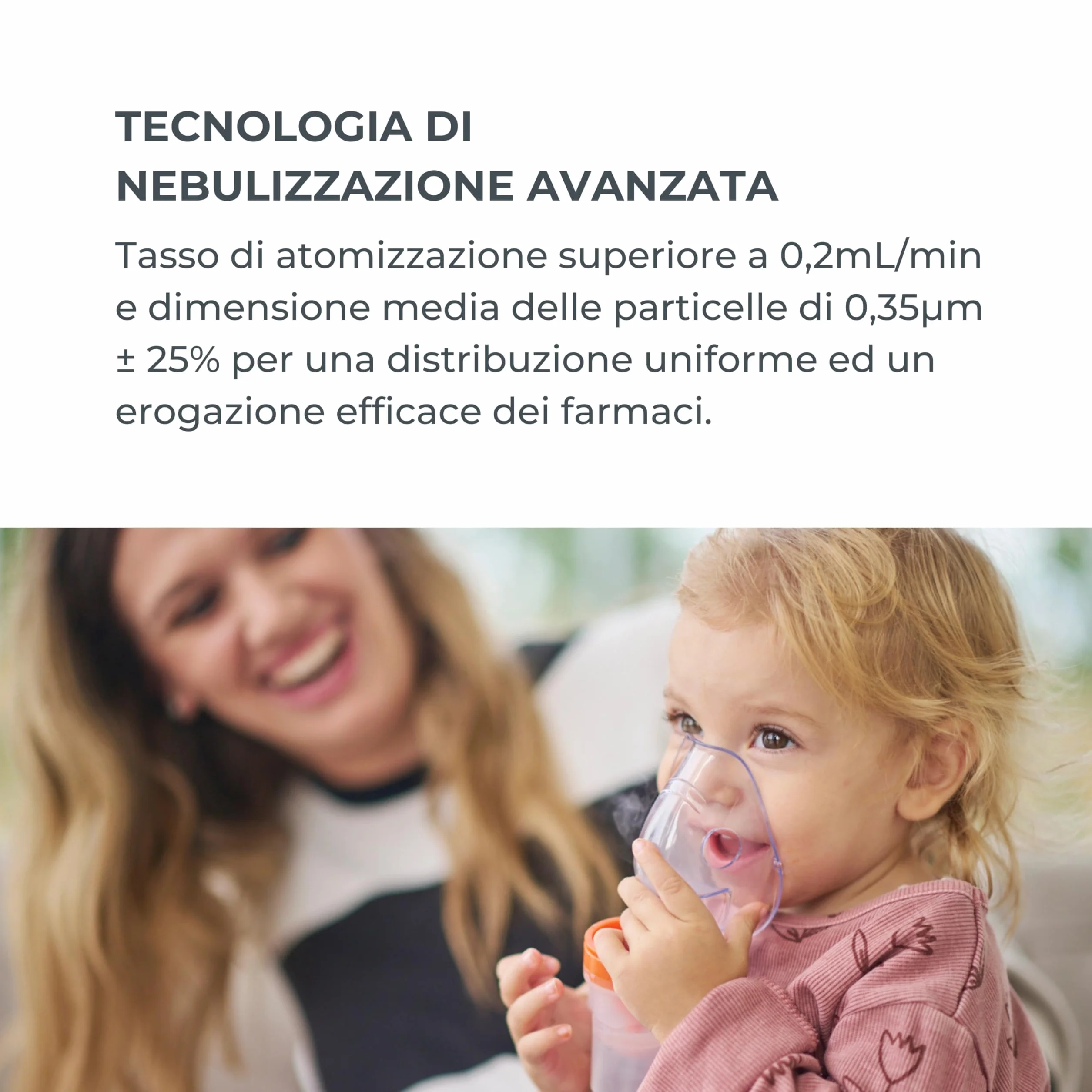 Nuvita 5030 Aerosol a Pistone Portatile con Batteria Ricaricabile