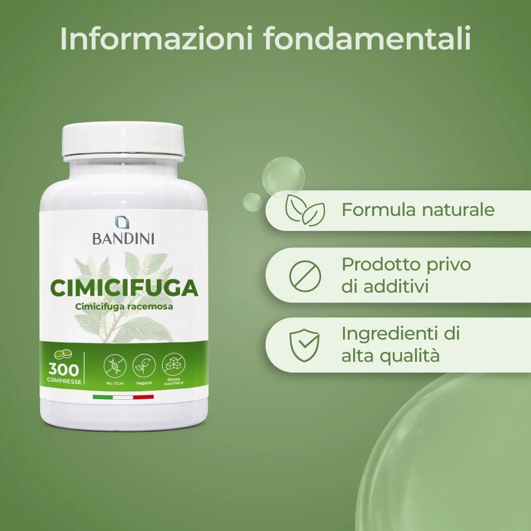 Bandini Cimicifuga 300 compresse 300 mg per dose giornaliera Cimicifuga racemosa