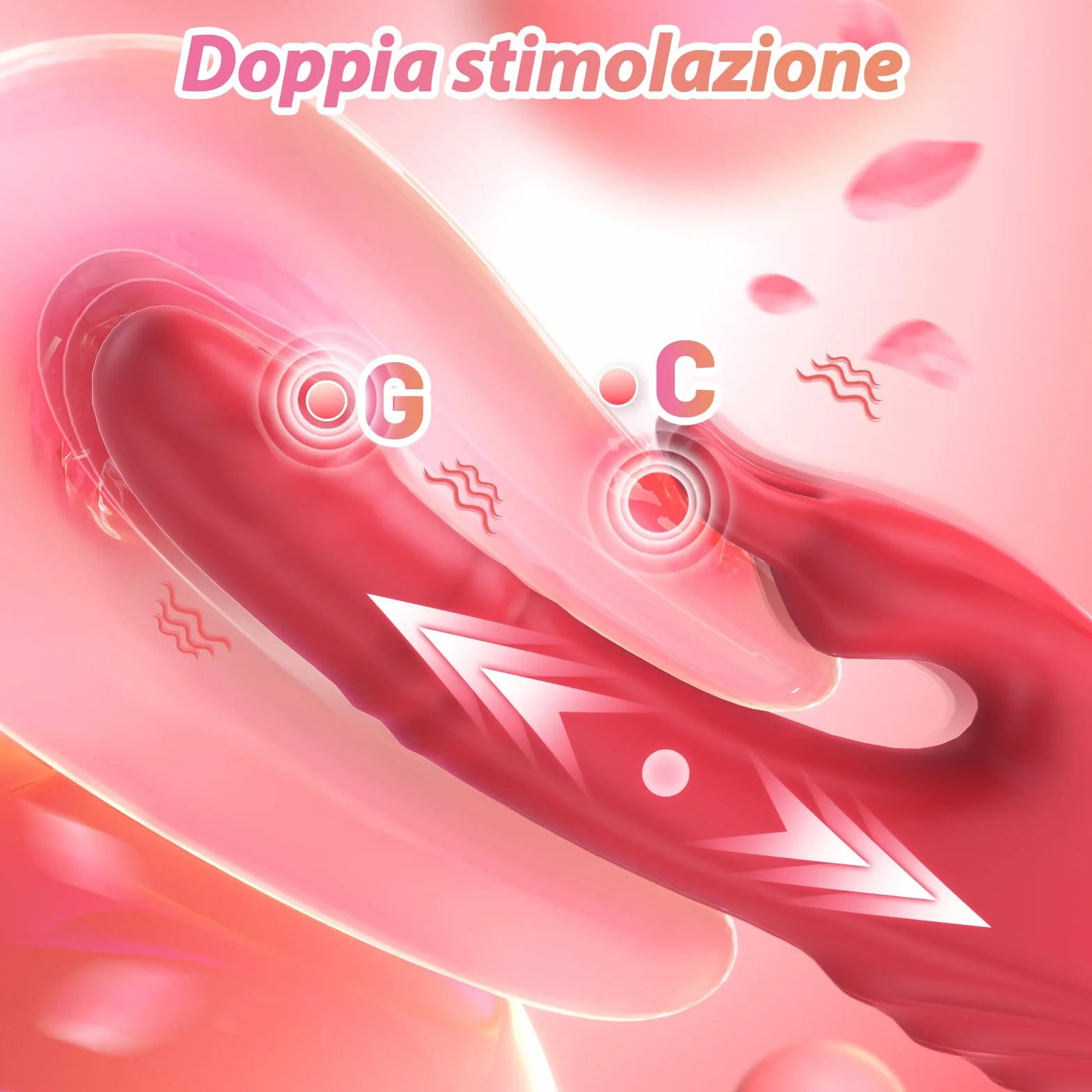 Vibratoreper Donna Professionale Vibratore Dildo Sex Toys - Vibratori Femminile Sexytoysys Coppie Uomo Sesso Adulti Toy Sessuali per Donna Clitoride Plug Anale Giochi Erotici con 9 Spinta 9 Vibrazione