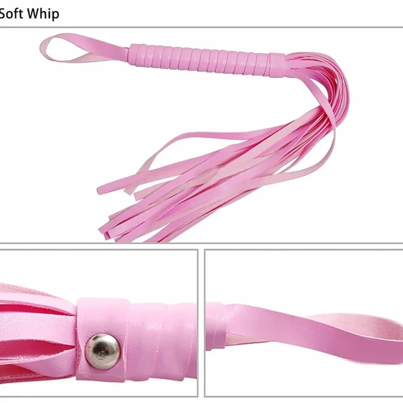 Set di Otto Pezzi di Lychee Modellato Rosa Regolabile Accessori per Il Piacere all'Interno, Fascia Elastica Morbida Come Regalo di Coppia, Manette Erotiche