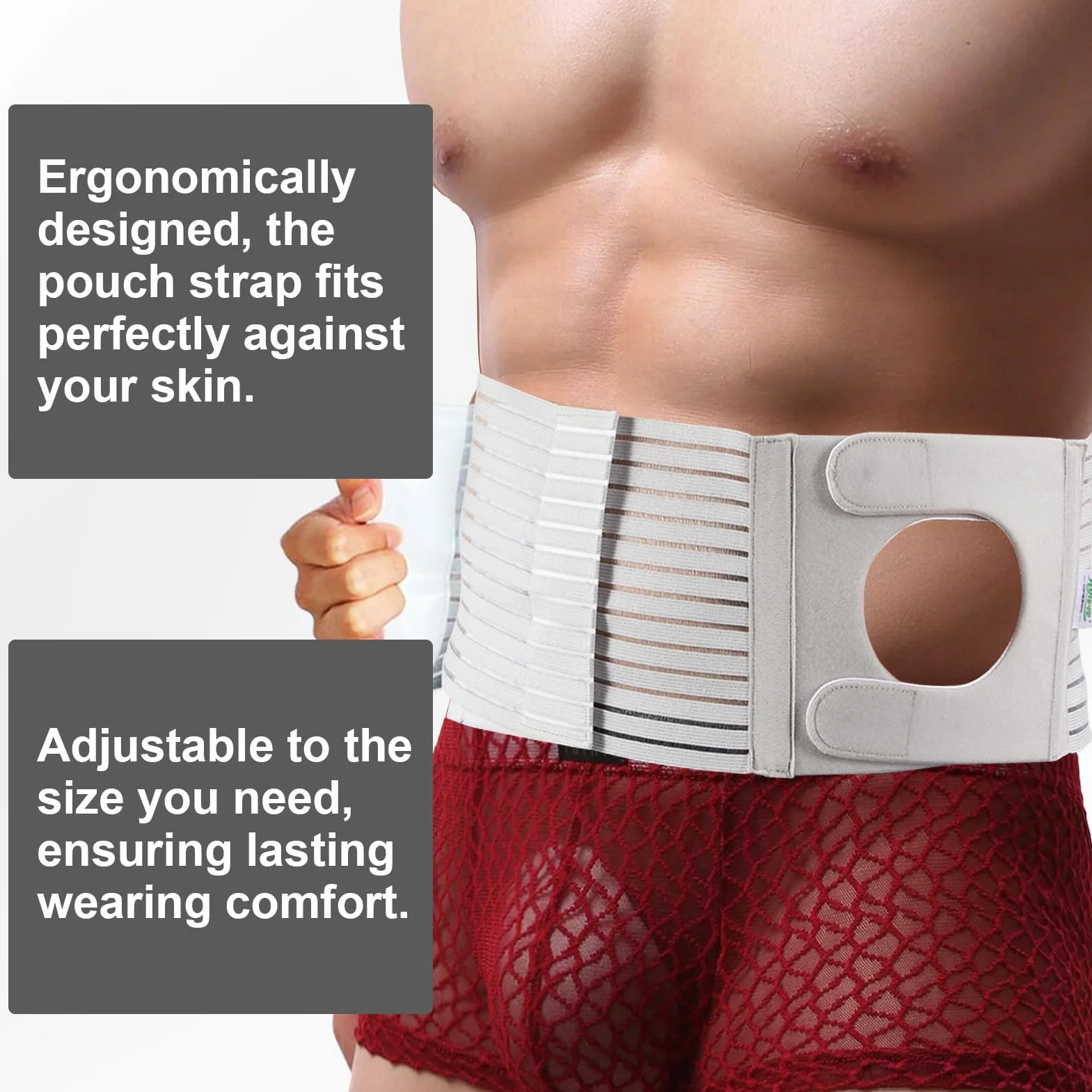 Cintura Per Stomia Da Uomo E Donna, Fascia Per Stomia, Cintura Addominale Post Colostomia, Fascia Addominale Post Operatoria, Prevenzione Delle Ernie Para-Stomali, L