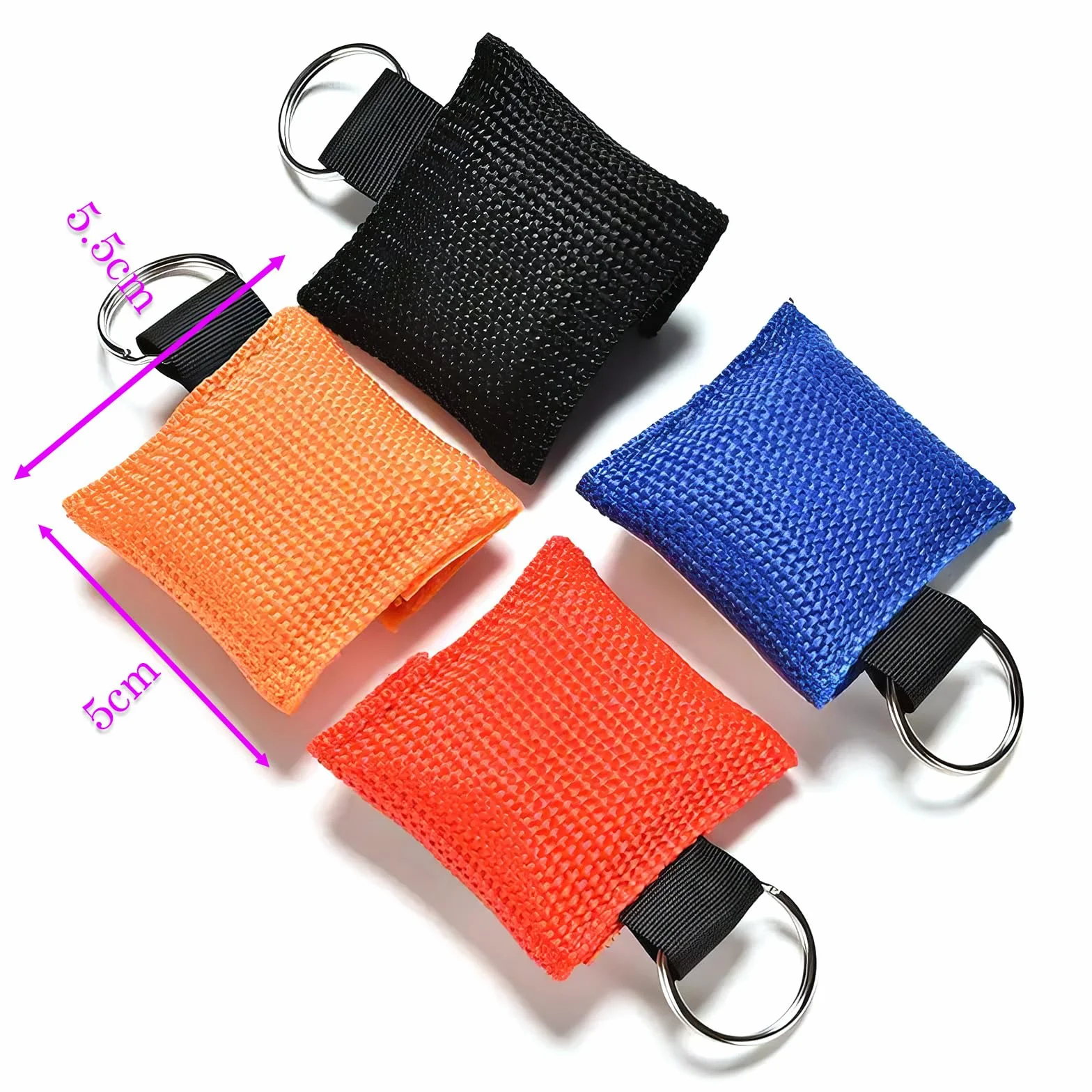 Maschera di respirazione Primo Soccorso 4 PCS CPR Face Shield Adulti Bambini Emergenza