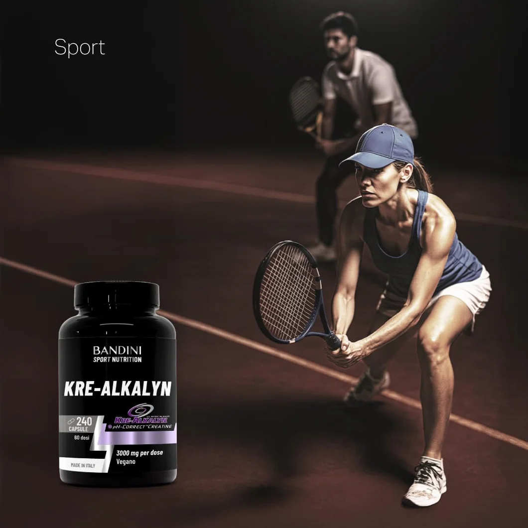 Bandini® Kre-Alkalyn® 240 capsule (Scorta per 2 Mesi) - Creatina Alcalina Tamponata per Allenamento Intenso, Sport, Palestra e Pre Post Workout - A base di Creatine Monoidrato - 100% Vegan
