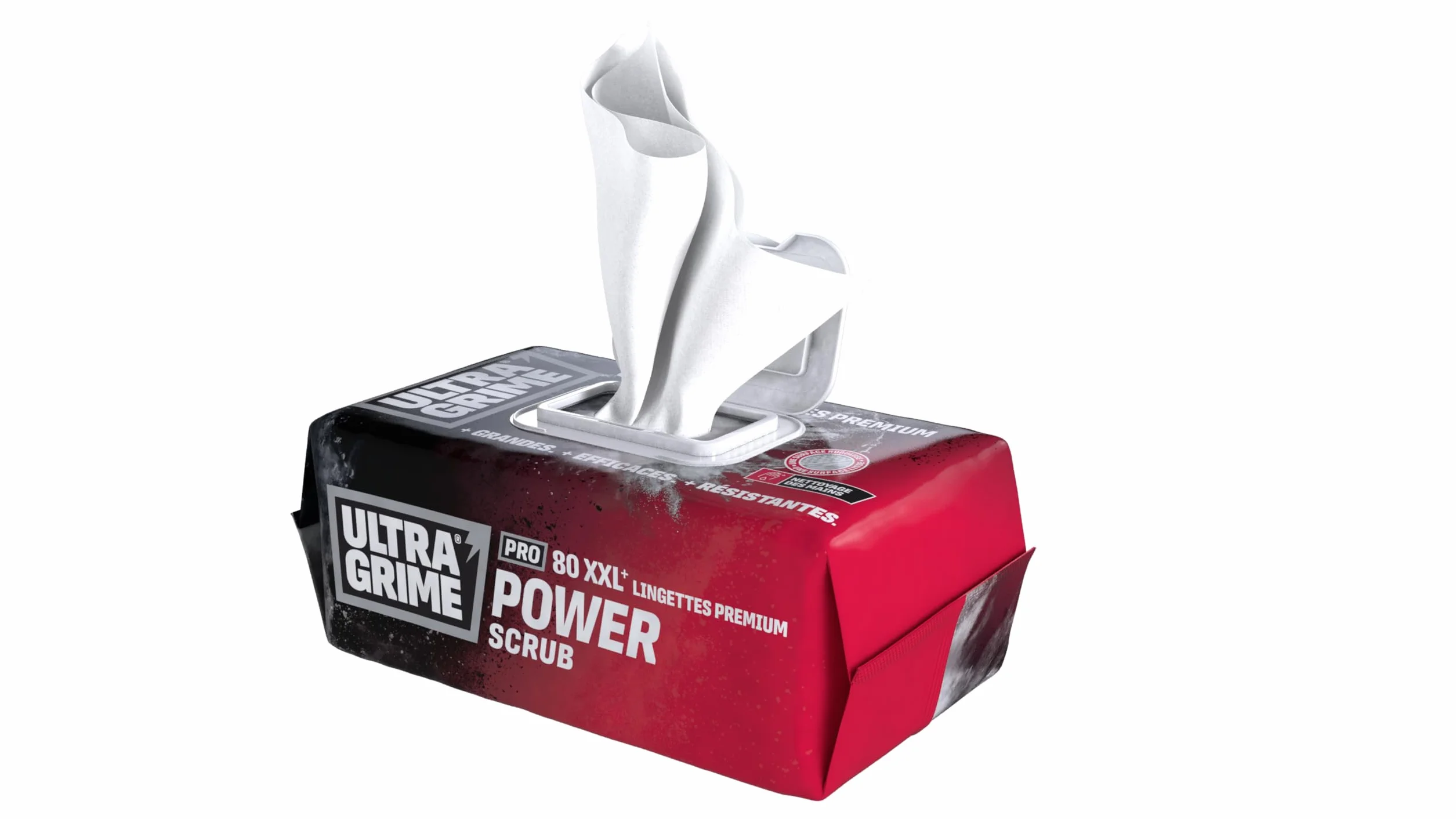 UltraGrime Pro Power Scrub Salviette industriali potenti 80 salviette umidificate 38 cm x 25 cm