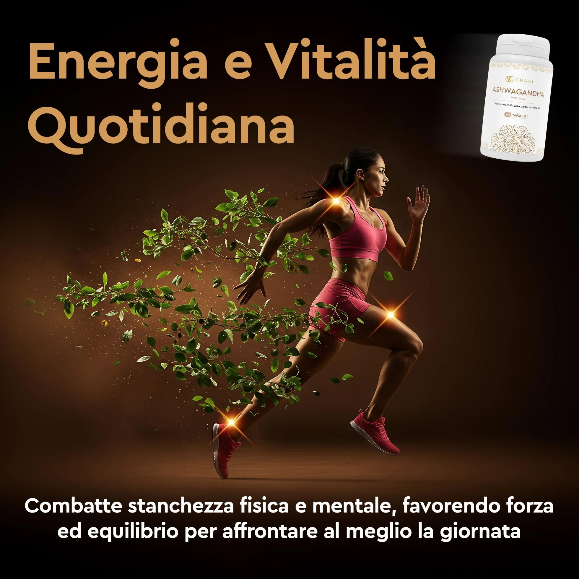 Graal Ashwagandha KSM-66 60 Capsule Tonico Adattogeno Antistress
