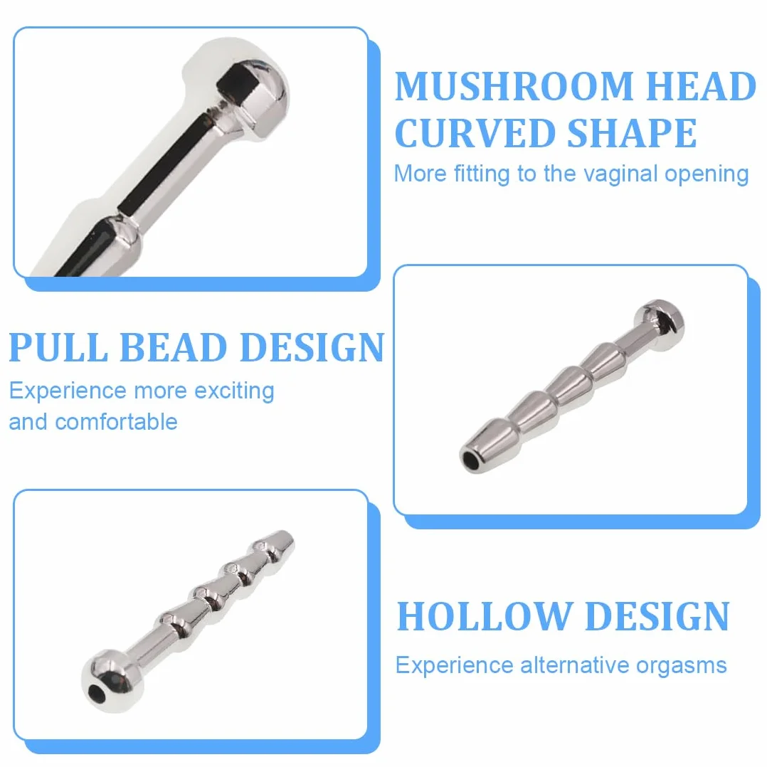 Dilatatore Uretra Uomo Filettato Acciaio Inossidabile 6mm Plug Pene