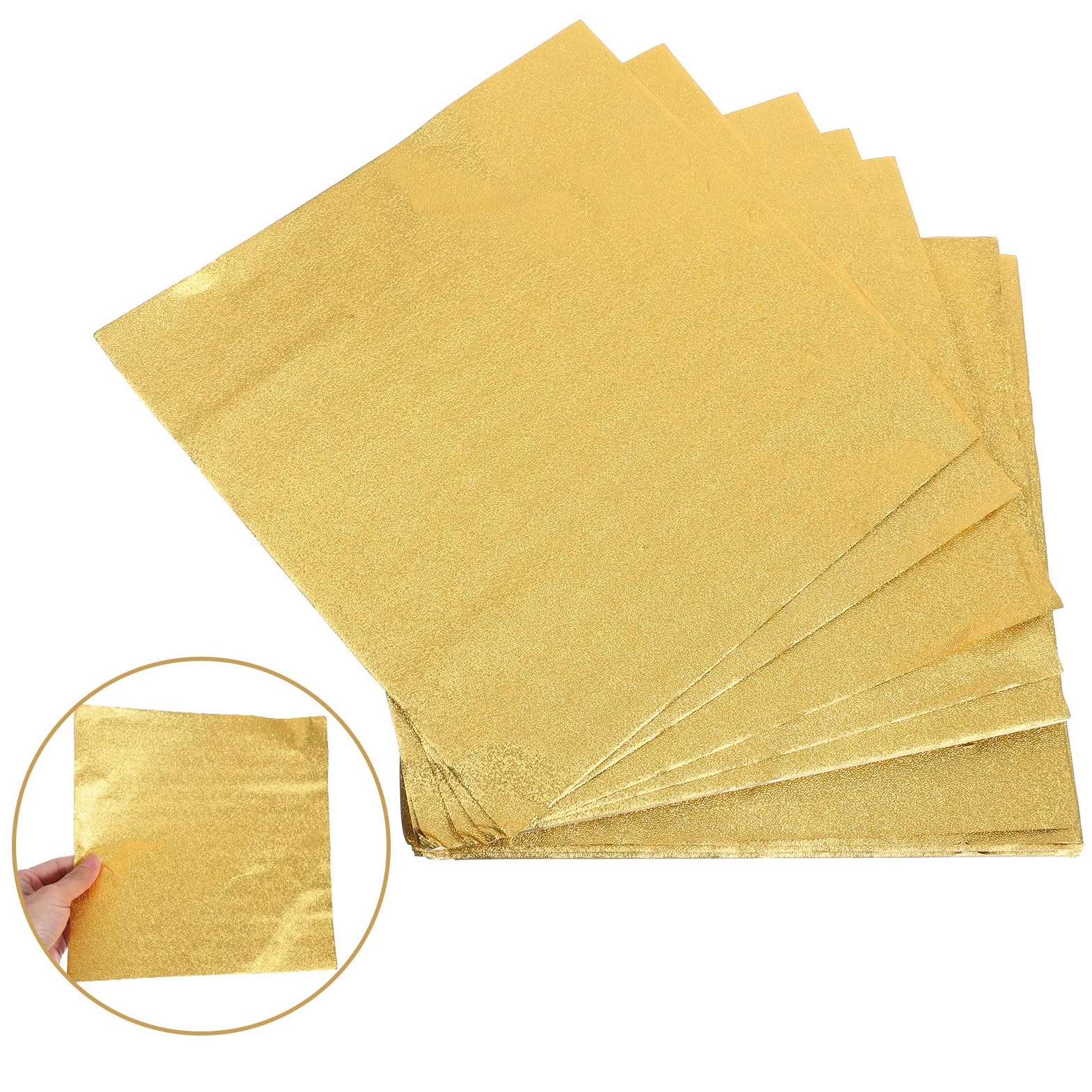 Carta Stagnola Dorata Per Cioccolatini - 200 Fogli Di Alluminio Per Confezionare Dolci, Regali E Alimenti - 20x20cm