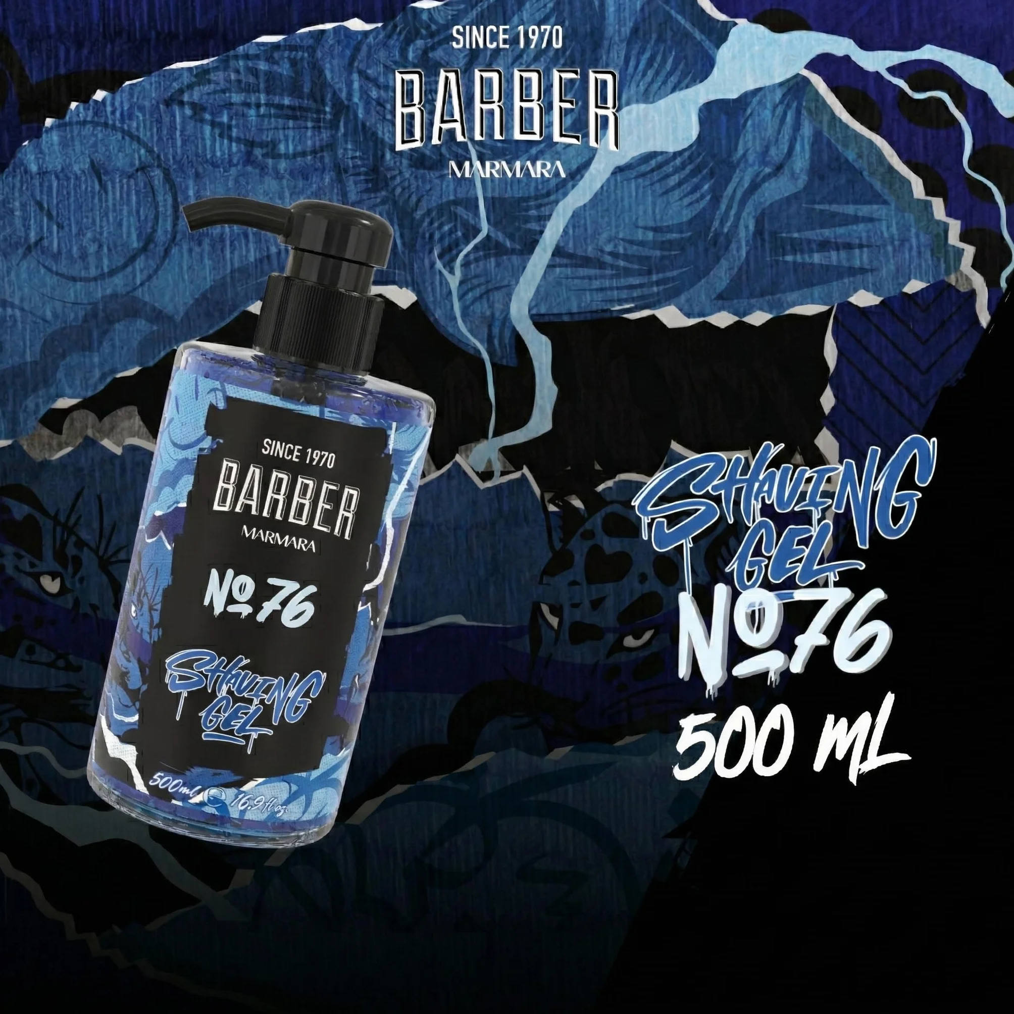 Barber Marmara Gel da Barba No. 76 per Uomini Trasparente 500ml