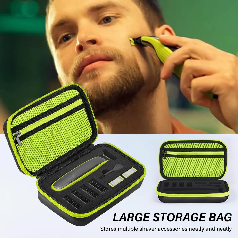Custodia per Philips O Blade QP2520 QP2530 QP2620 QP2630 QP6550 Borsa Rigida in EVA da Viaggio Verde