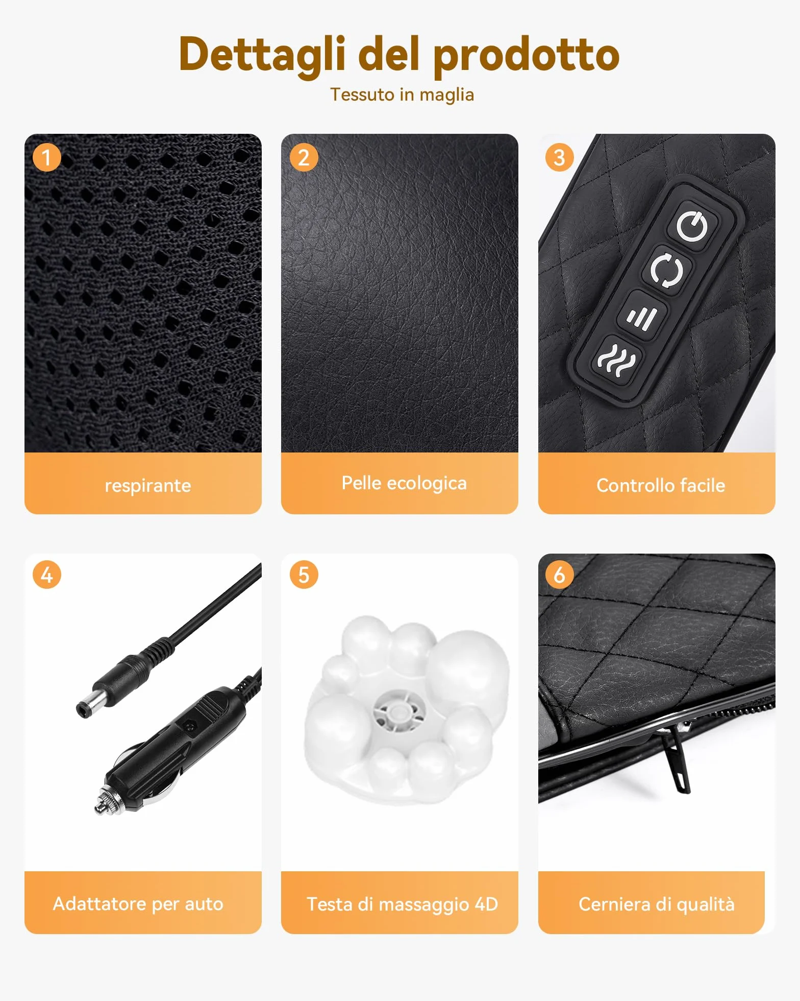 KNQZE® Massaggiatore cervicale, 2026 Shiatsu 4D massaggiatore schiena e collo, Massaggio collo 4D con impastamento del tessuto profondo, Alleviare la fatica, Regalo donna uomo mamma