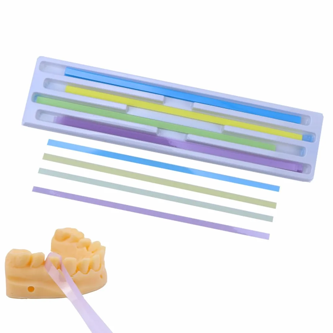1 Scatola Carta Vetrata Dentale, Strisce Abrasive Interdentali, Carta Abrasiva Dentale Per Fessure, Strisce Per Lucidare I Denti Portatili, Lucidatura Dei Denti, Rimozione Del Tartaro