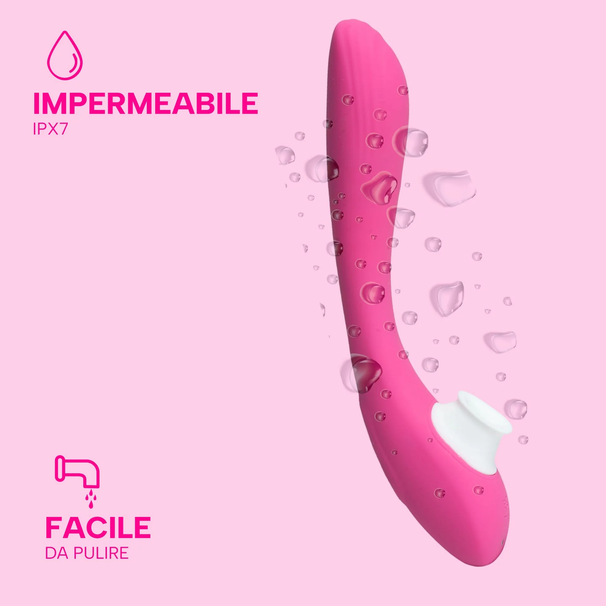 MySecretCase Vibratoreper Donna Punto g Squirting con Lingua Vibrante Clitoride Stimolatore Clitoride Femminile, 9+9 Modalità, Silicone, IPX7, USB, Sexytoysys Donna e Coppia Vibratoriper Donne