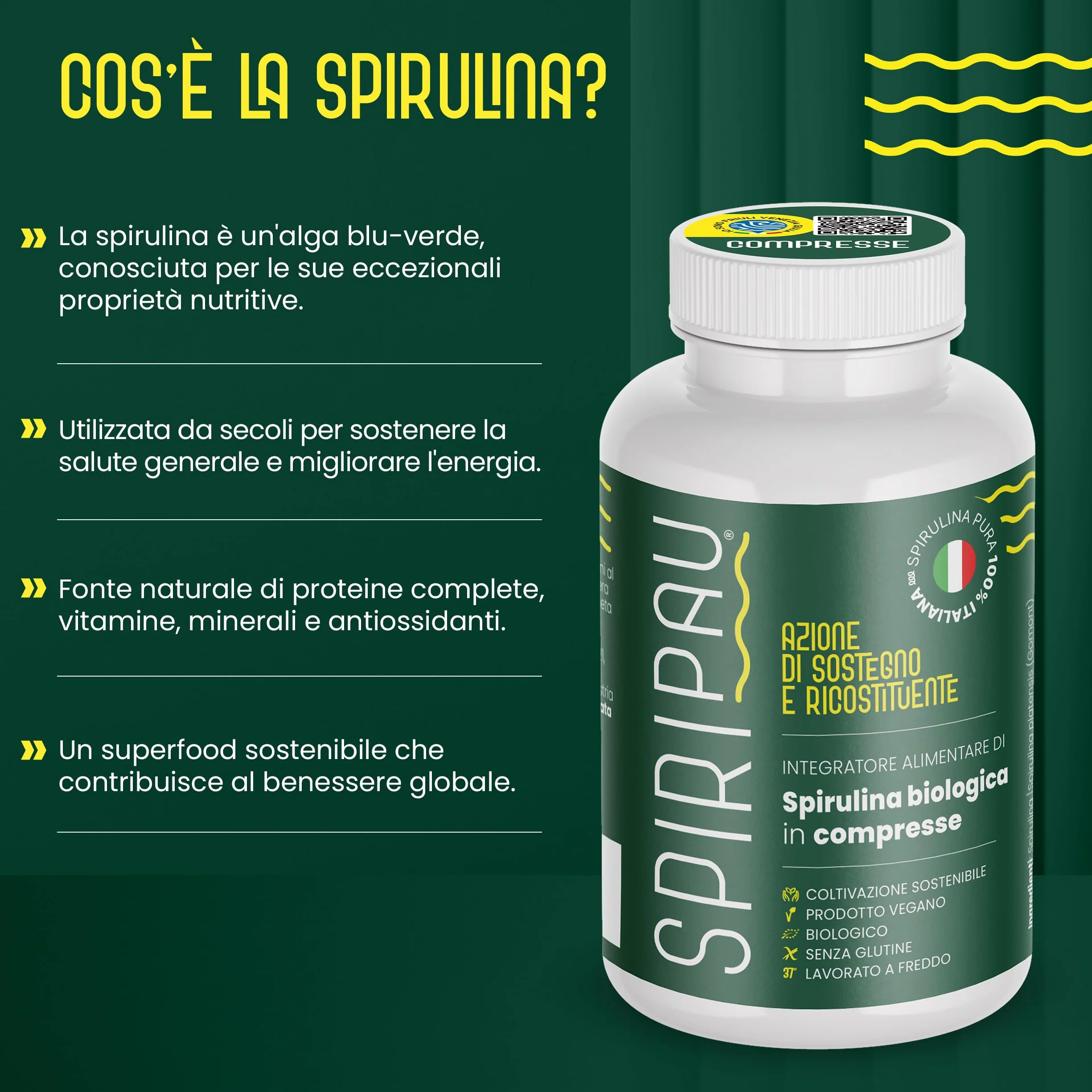 Spirulina Bio Compresse 100 Compresse