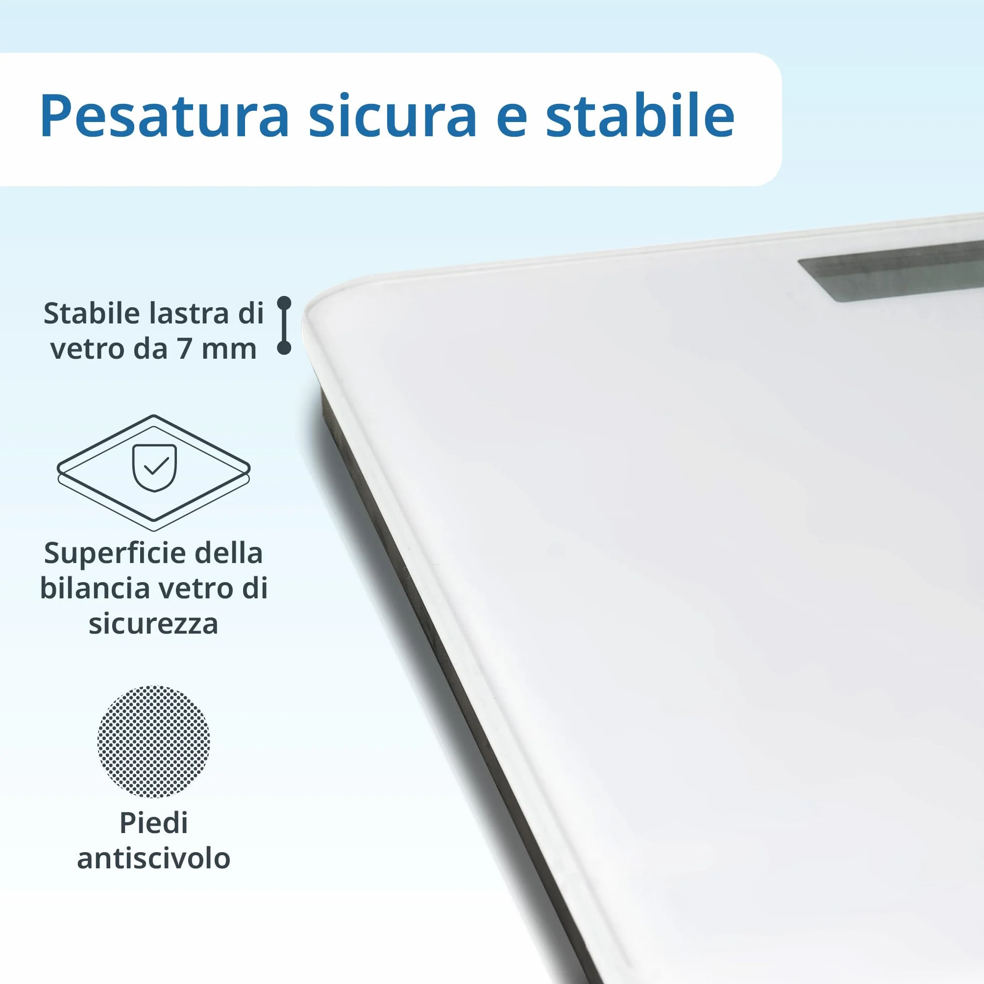 ADE Bilancia pesapersone digitale parlante 250 kg bianca