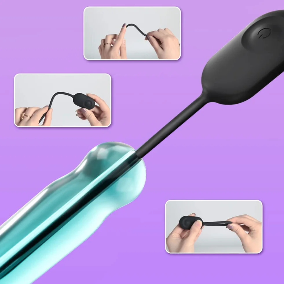 Roluck Dilatatori uretrali 10 modalità di vibrazione Dilatatore per pene in silicone Silenzioso, impermeabile, ricaricabile via USB Flessibile e liscio Giocattolo sessuale per uomini principianti