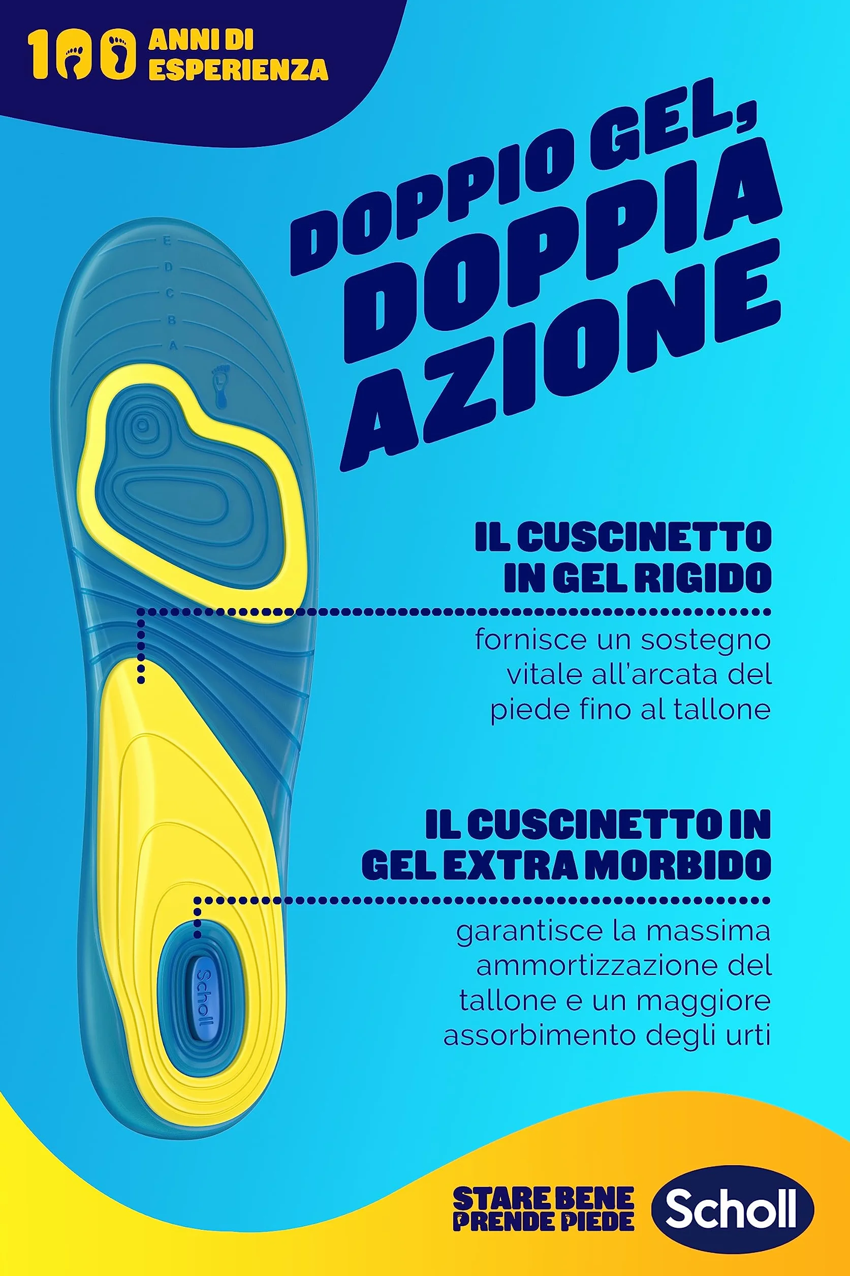 Scholl Solette Gel Activ Everyday Antiodore Donna Ammortizzazione Assorbimento Urti 35-40.5 1 Paio