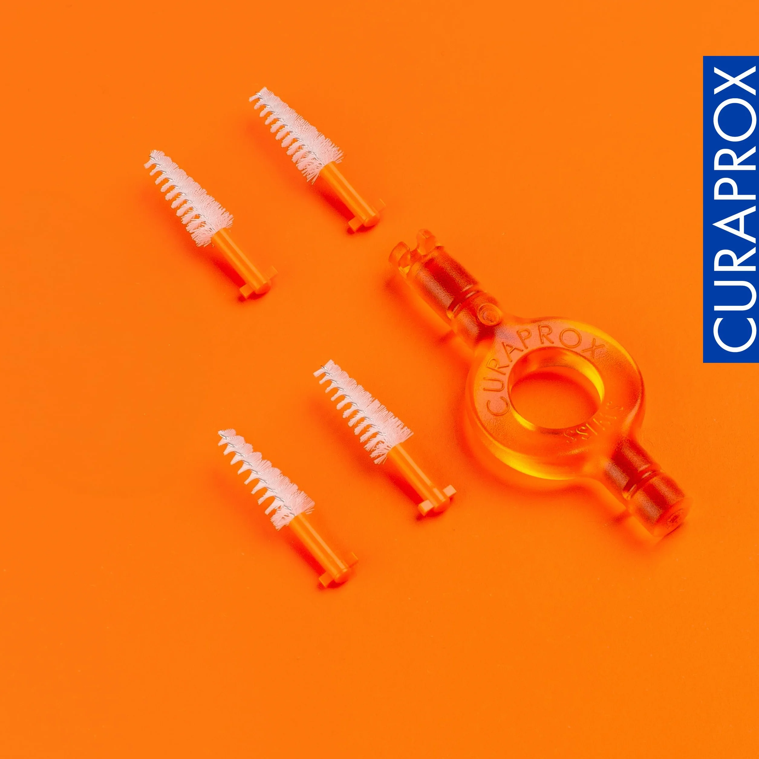 Curaprox Spazzolino interdentale Refill Ortho-Size 14 4-Pack Arancione
