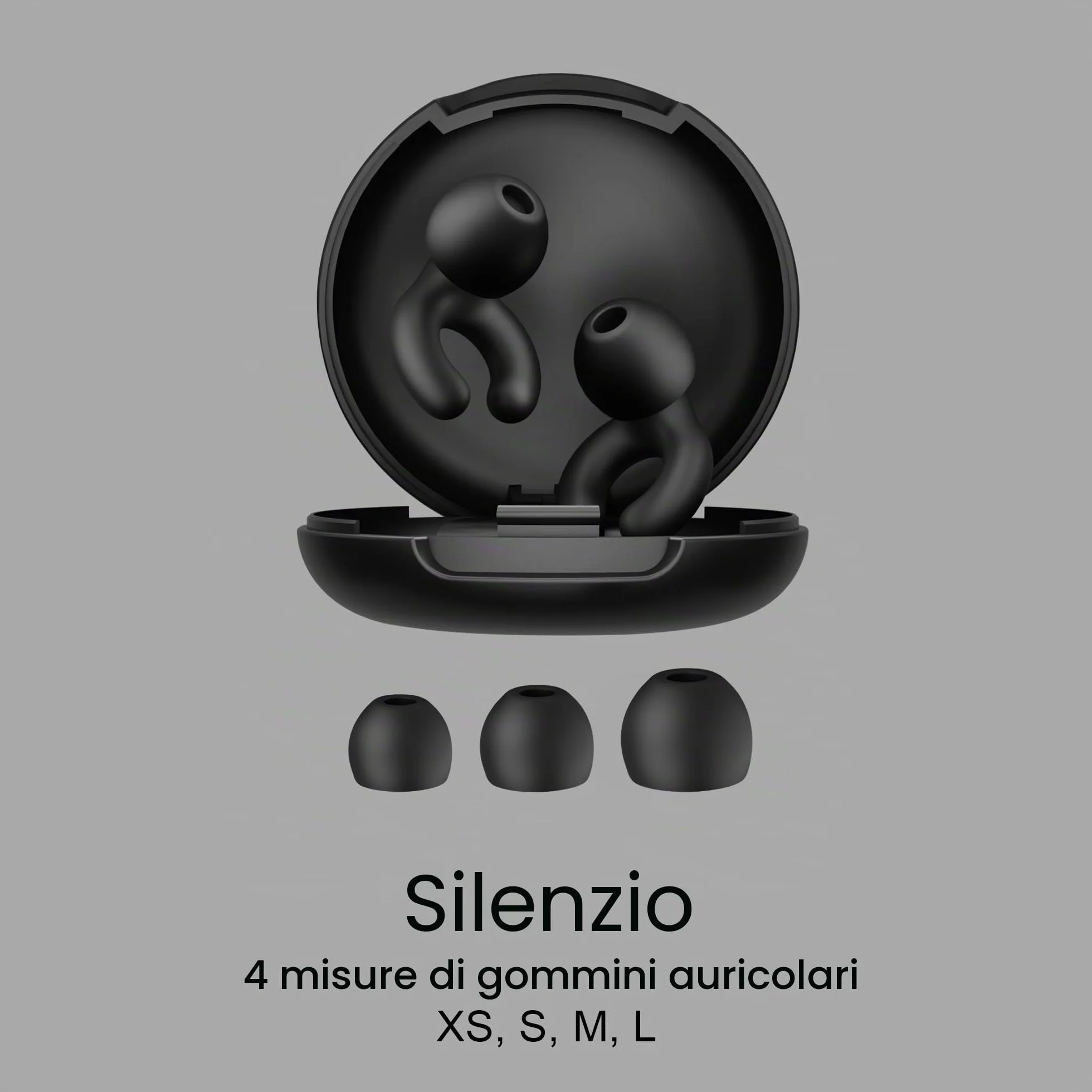 Tappi Orecchie Dormire 35 dB Isolamento acustico SkinFit™ Vestibilità 4 taglie XS/S/M/L