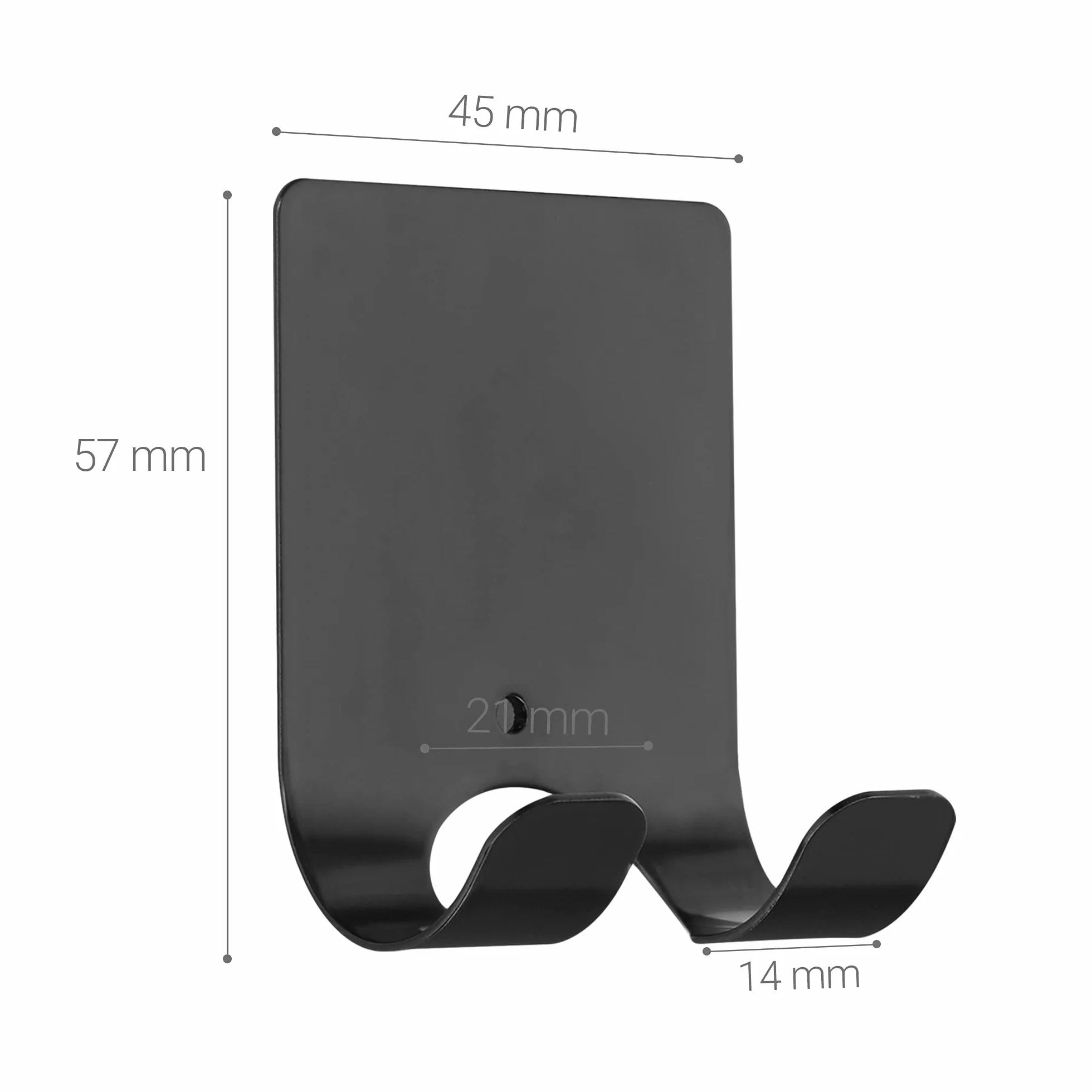 kwmobile 2X Gancio Adesivo Portarasoio in Metallo - Appendi Rasoio da Barba e Lametta Peli Gambe - Supporto Universale 45x61mm - Porta Lamette Autoadesivo Acciaio Inox