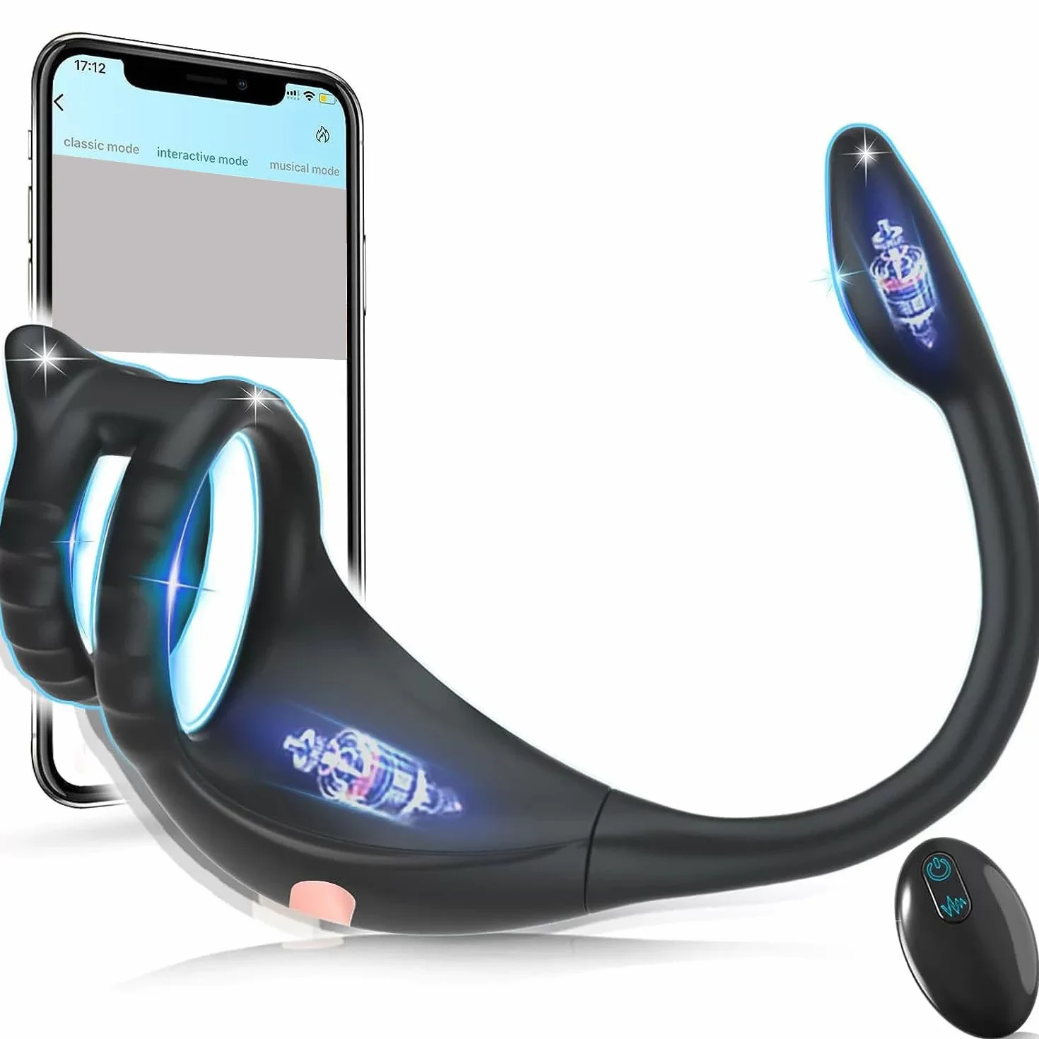 Vibratore per Uomo Stimolatore Prostata Anal Plug Sex Toys, Vibratore Anale Dildo Anale Plug Analesex Toy con Telecomando, Sex Toy Uomo Donna Butt Plug 9 Mode Télescopique & Vibrations Interazione AI